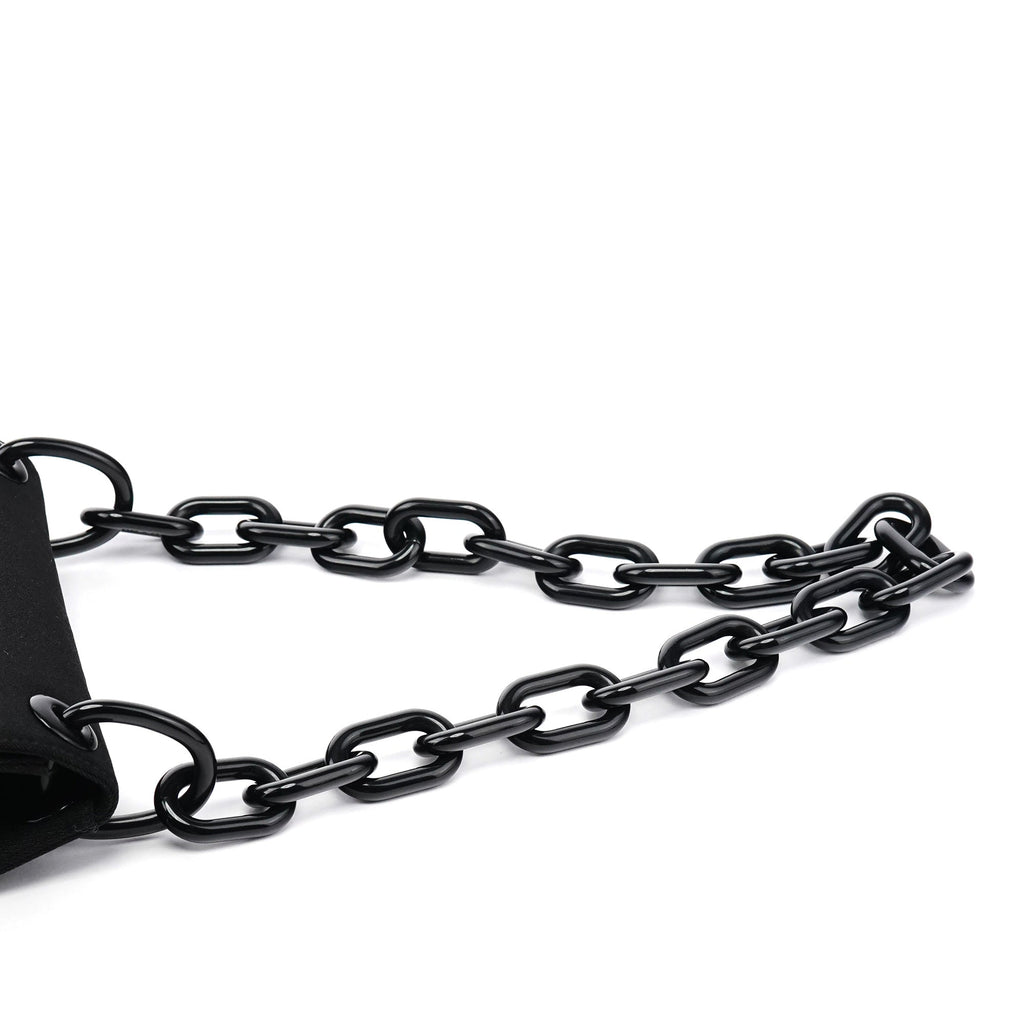 B6436 Black Tessuto Swing Nylon Chain Shoulder Bag