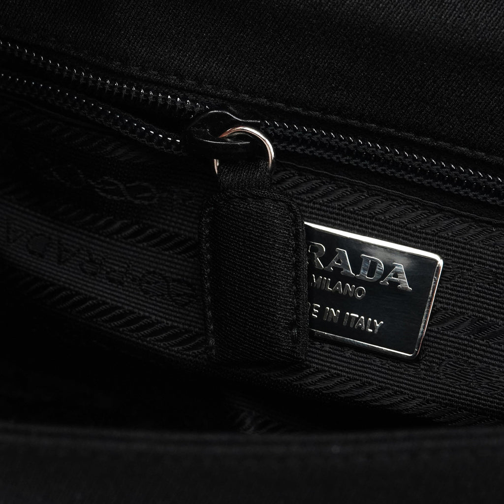 B6436 Black Tessuto Swing Nylon Chain Shoulder Bag