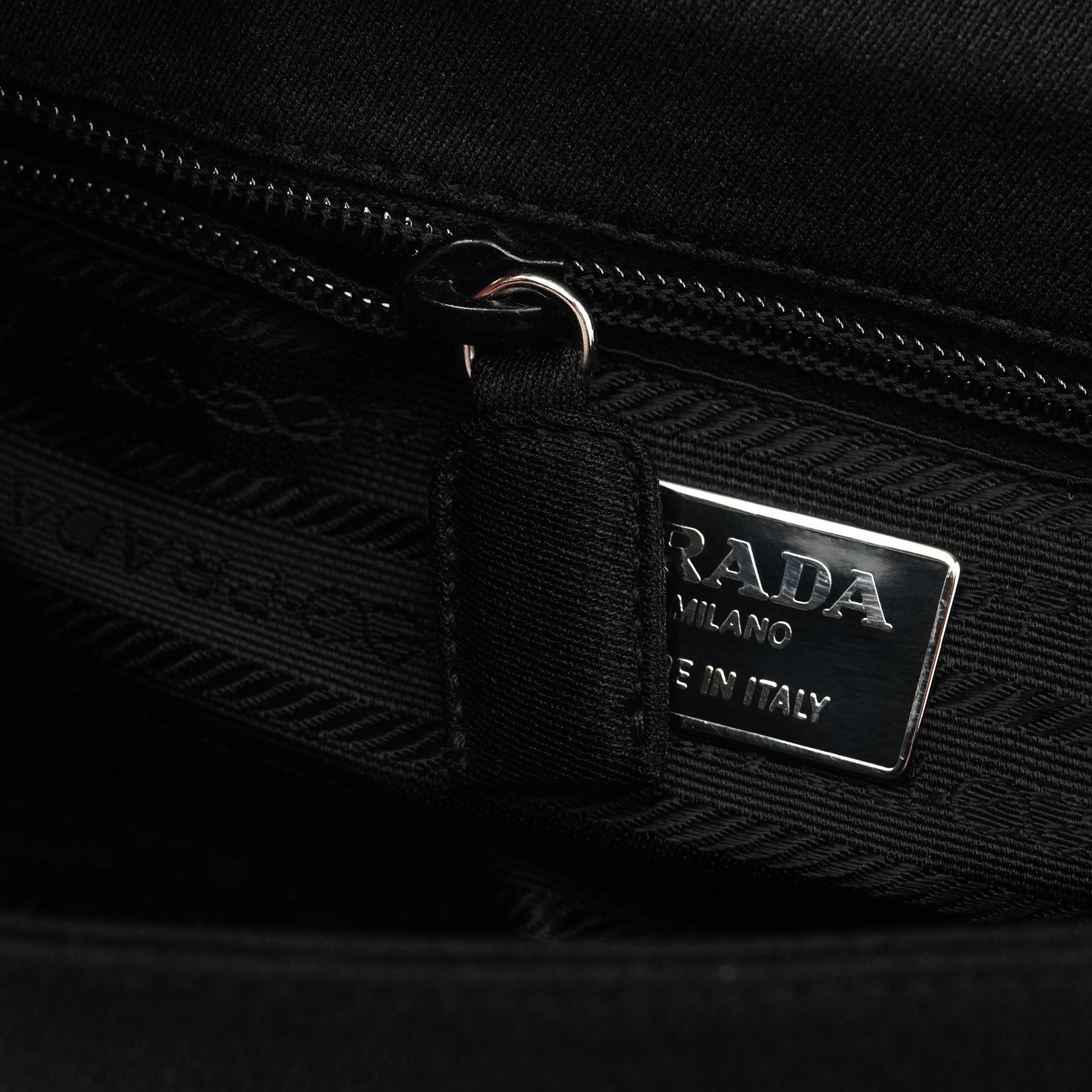 B6436 Black Tessuto Swing Nylon Chain Shoulder Bag