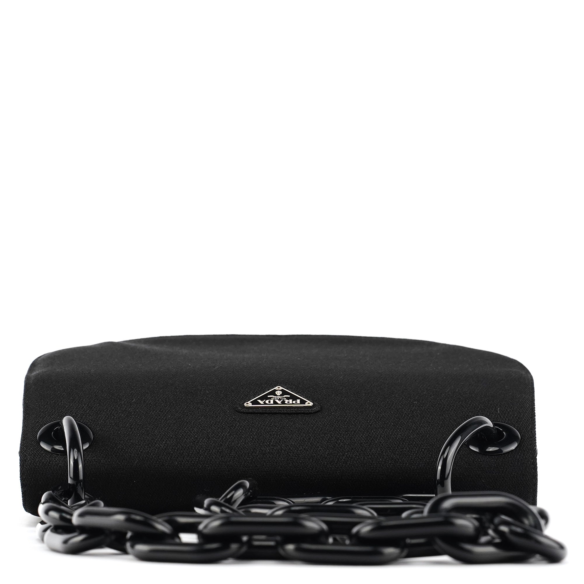 B6436 Black Tessuto Swing Nylon Chain Shoulder Bag