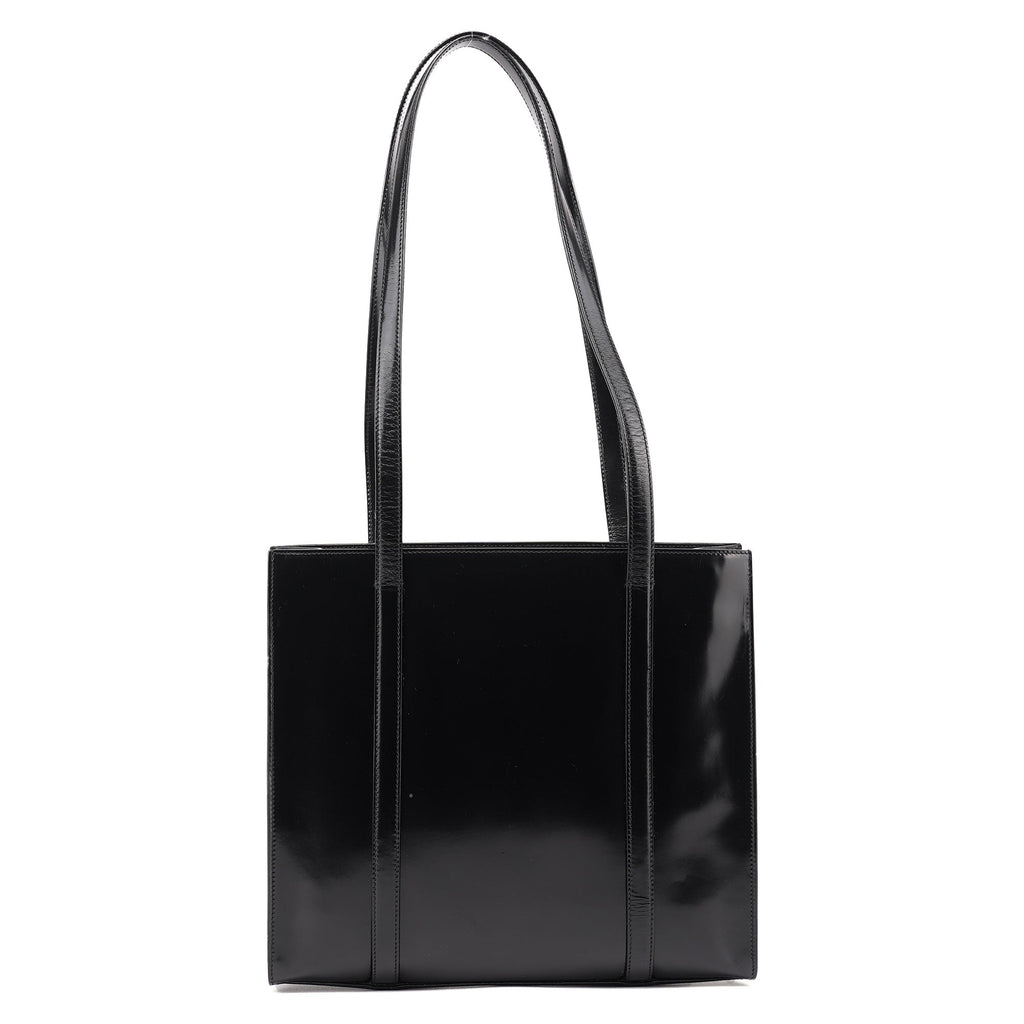 B6498 1995 Black Spazzolato Tote Bag
