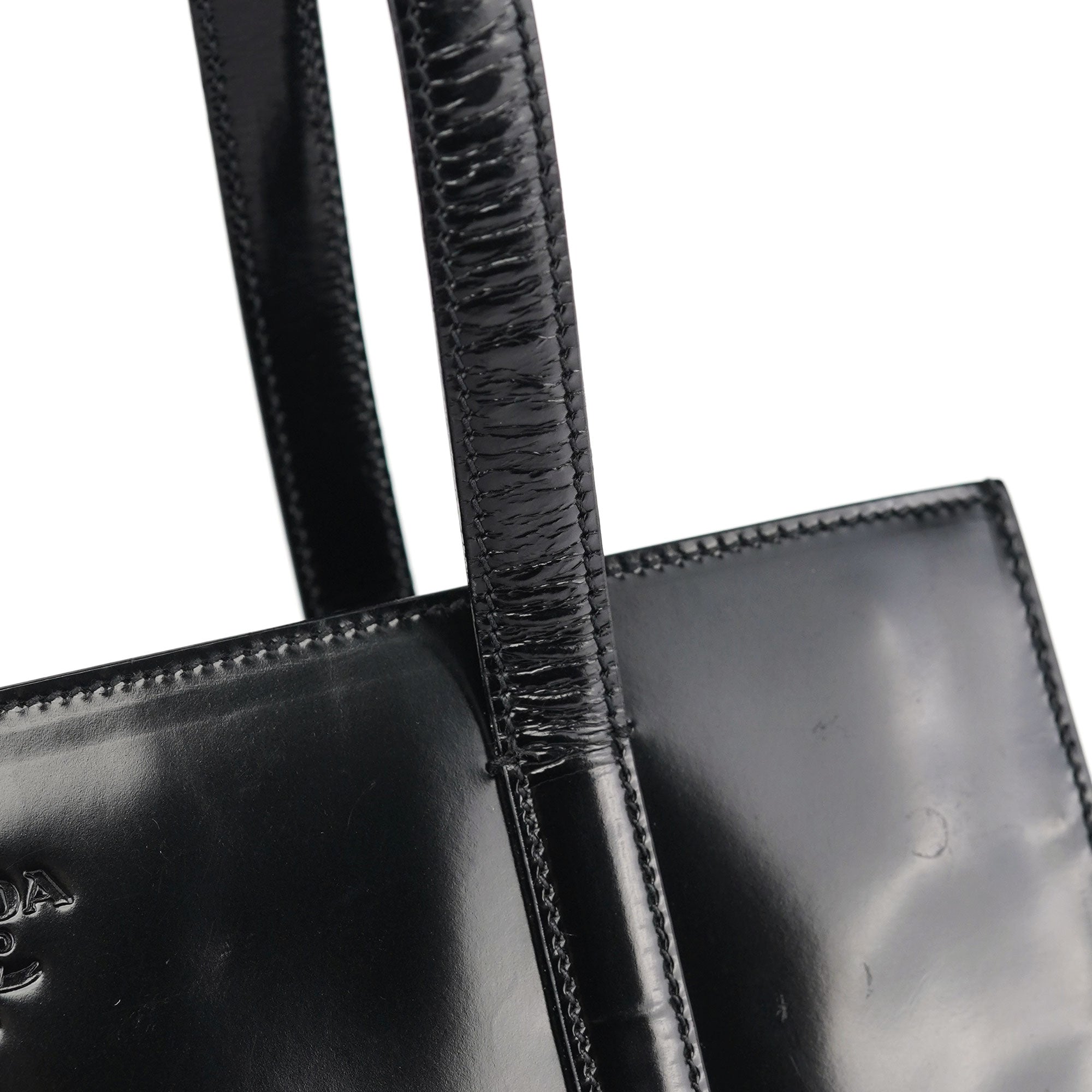B6498 1995 Black Spazzolato Tote Bag