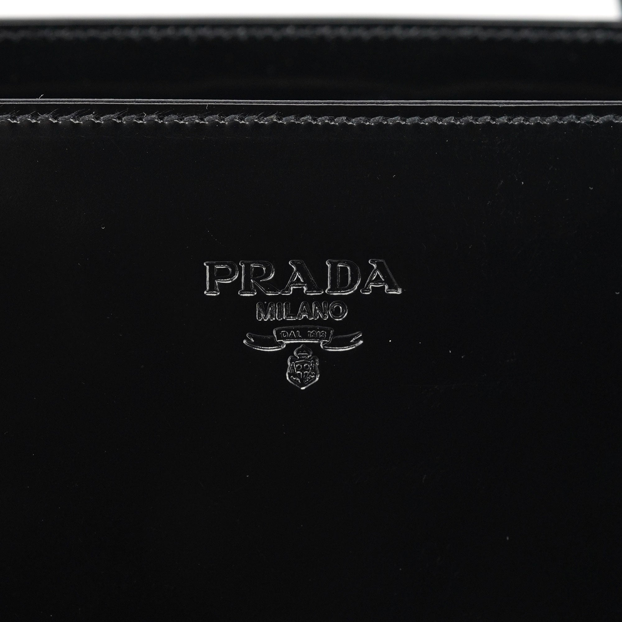 B6498 1995 Black Spazzolato Tote Bag