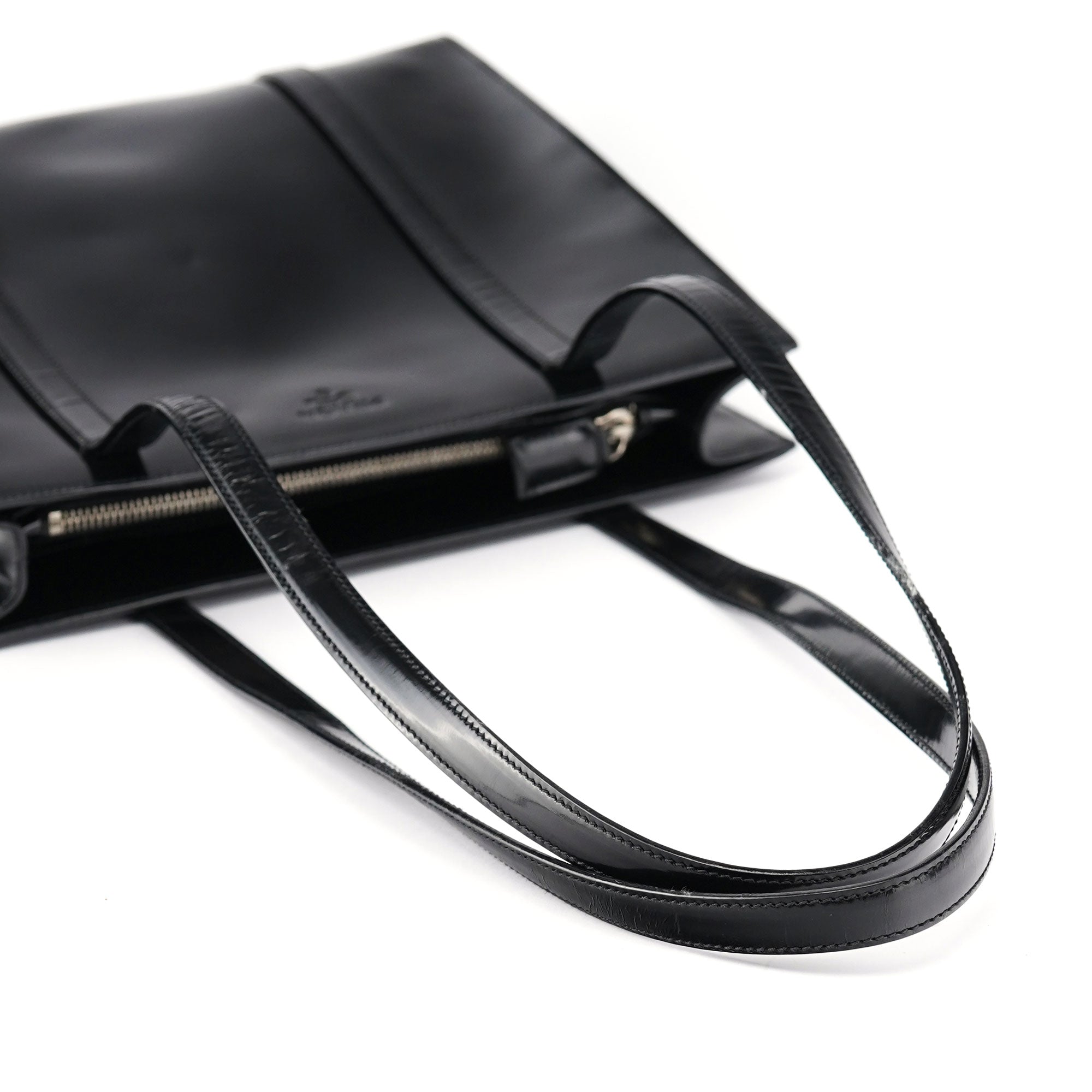 B6498 1995 Black Spazzolato Tote Bag