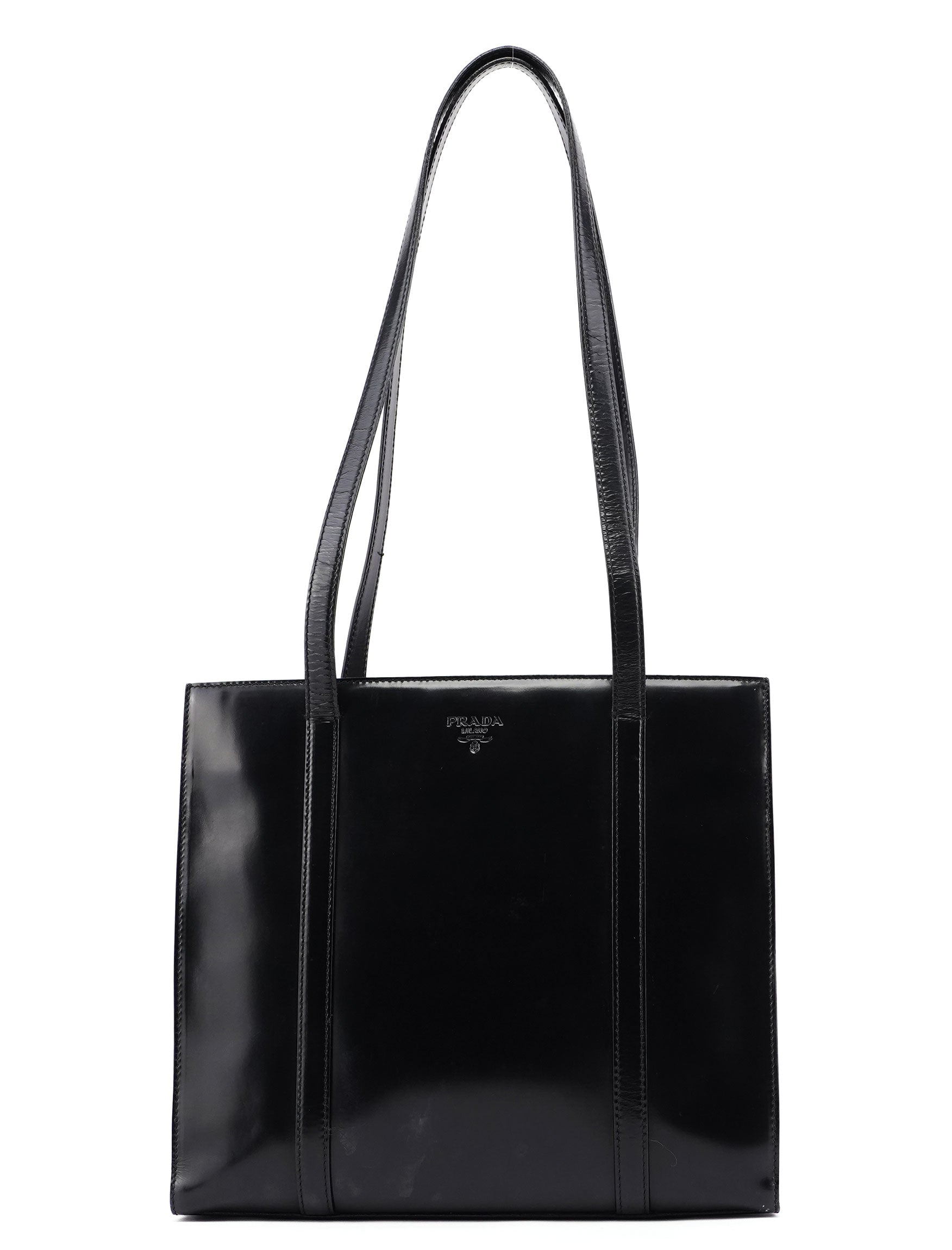 B6498 Black Spazzolato Tote