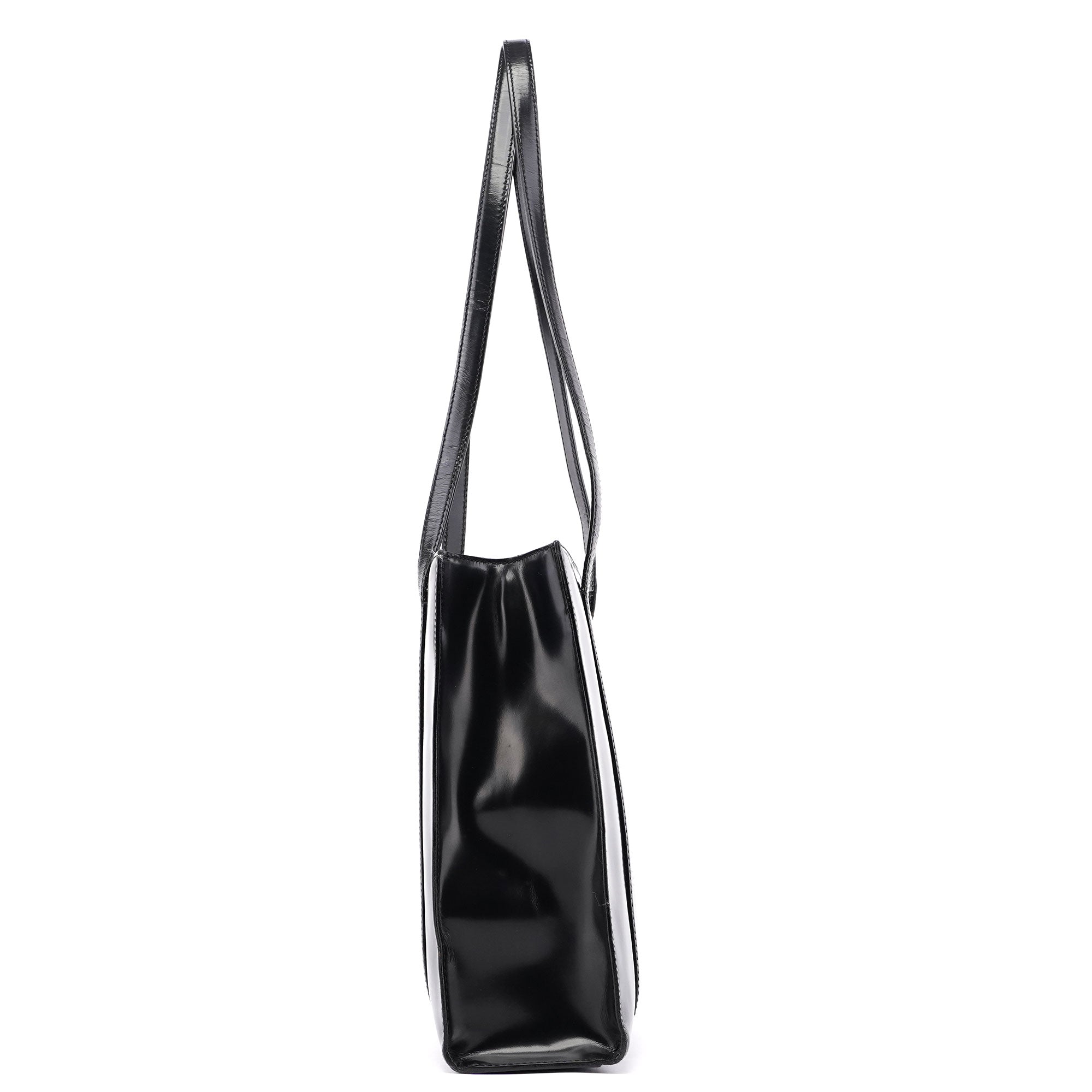 B6498 Black Spazzolato Tote