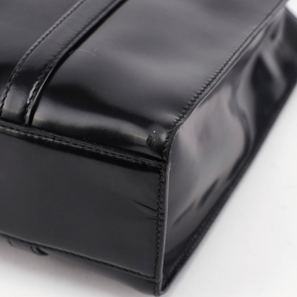 B6498 Black Spazzolato Tote
