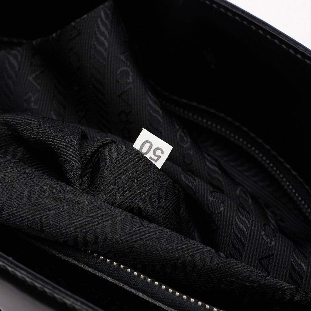 B6498 Black Spazzolato Tote