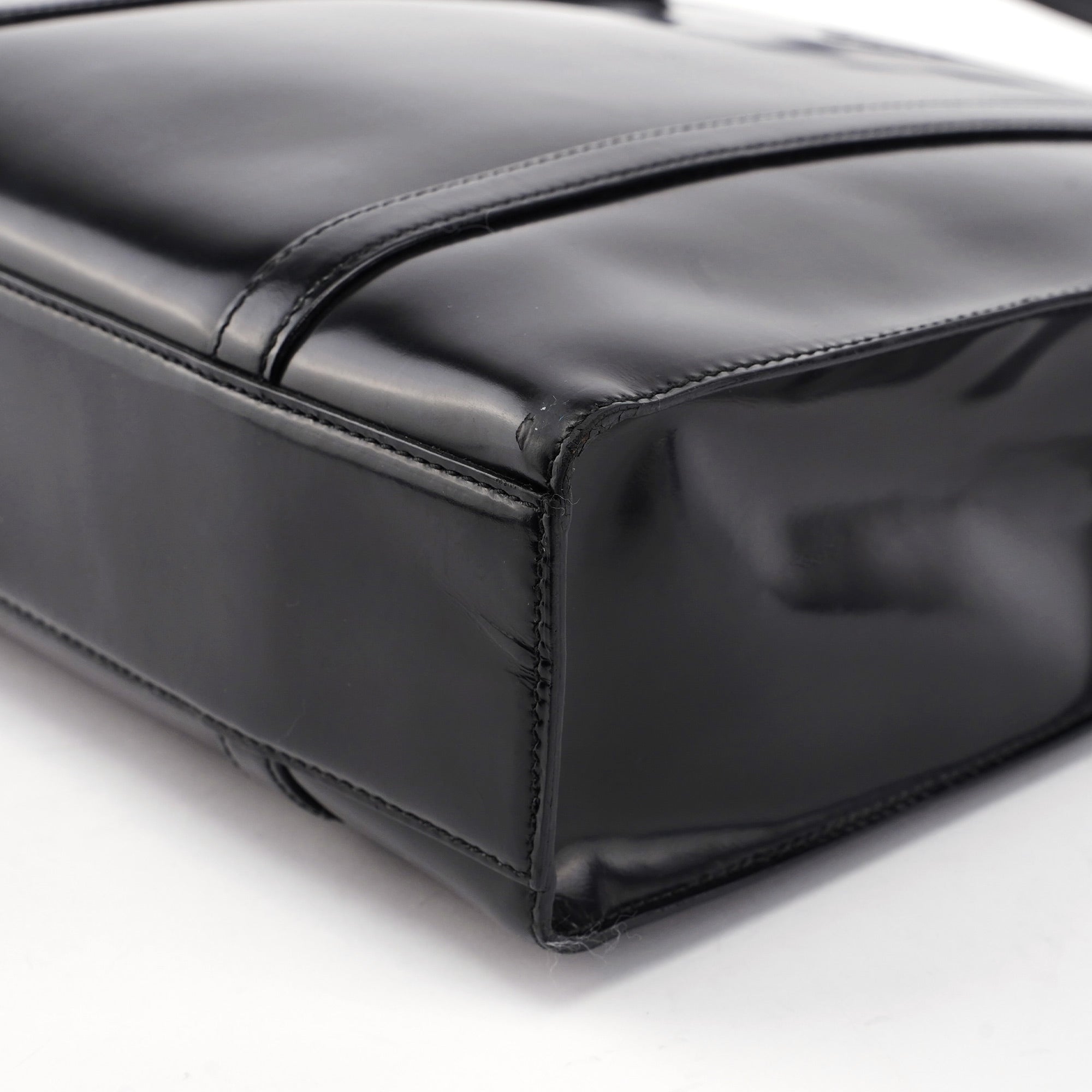 B6498 Black Spazzolato Tote