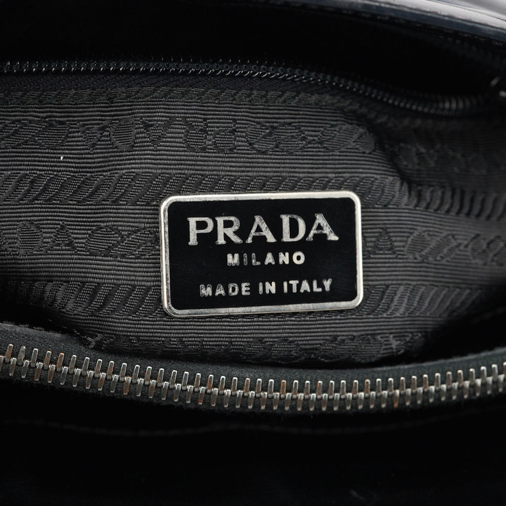 B6498 Black Spazzolato Tote Bag