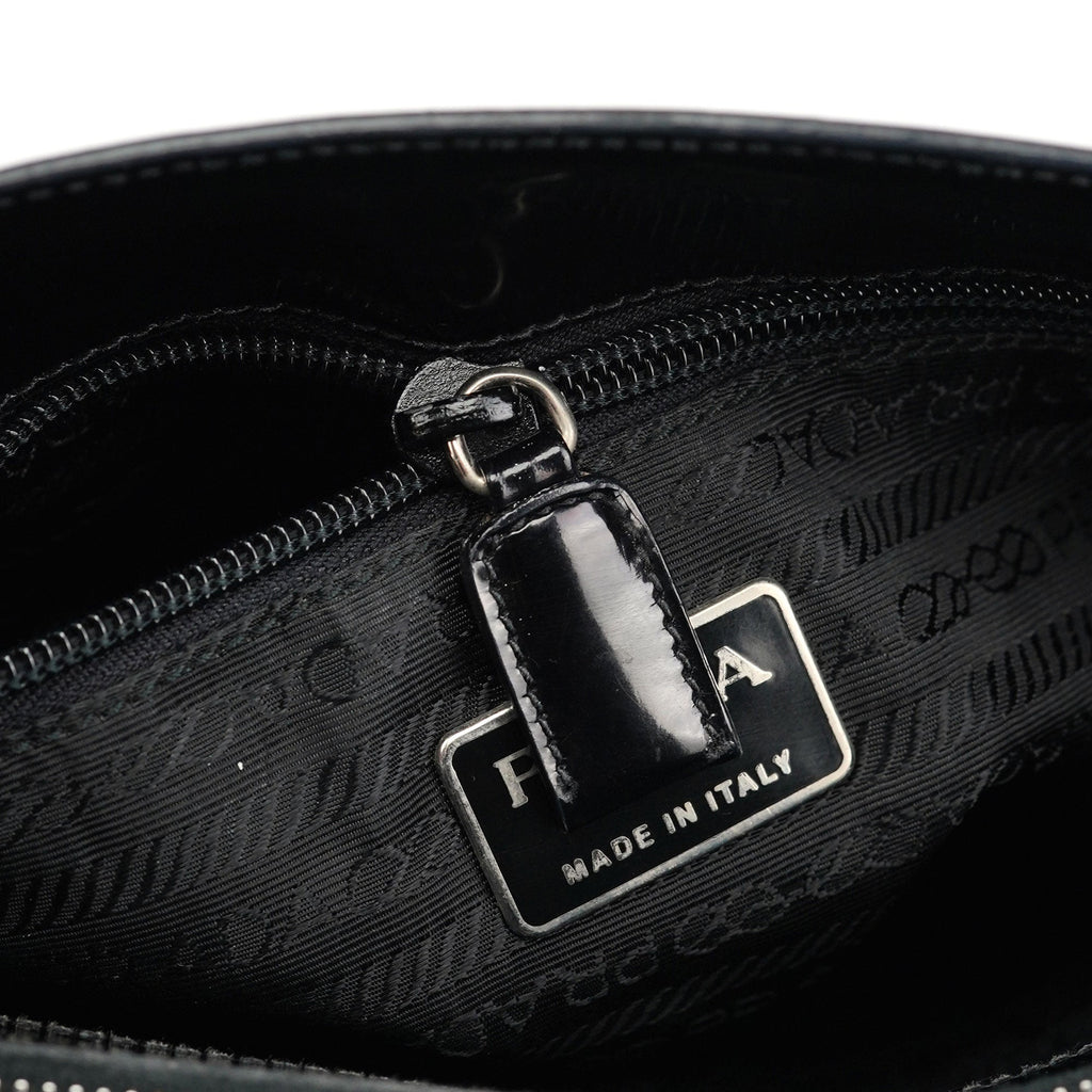 B6498 Black Spazzolato Tote Bag