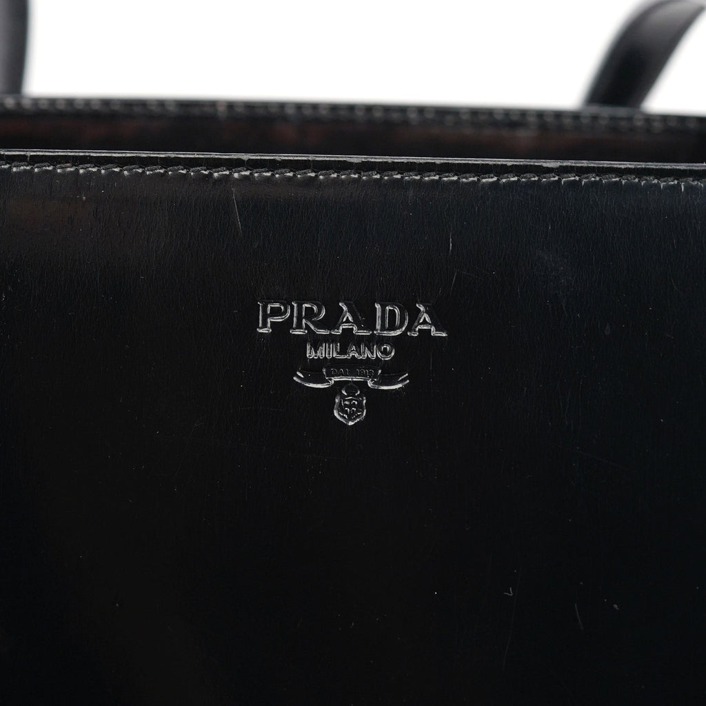 B6498 Black Spazzolato Tote Bag