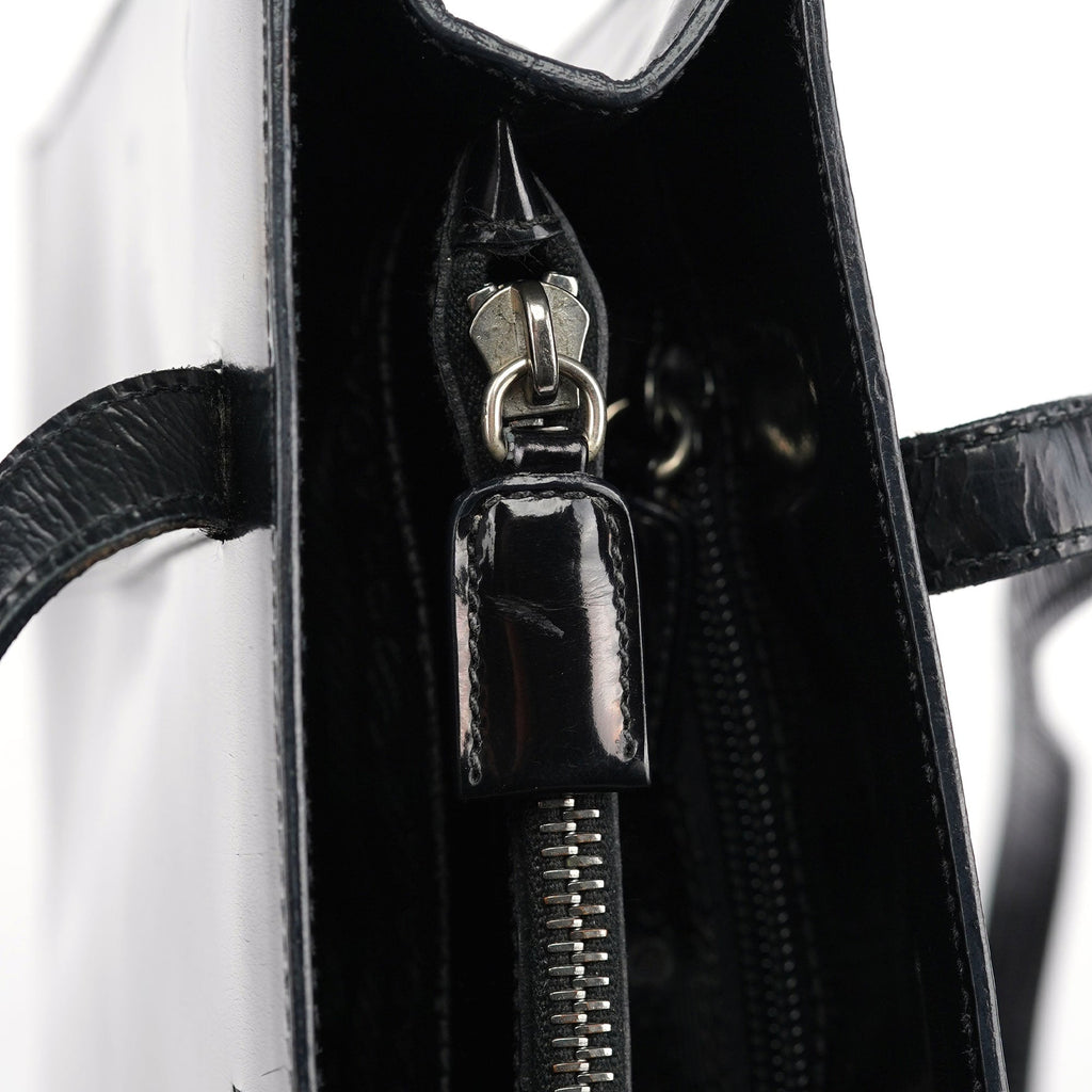 B6498 Black Spazzolato Tote Bag