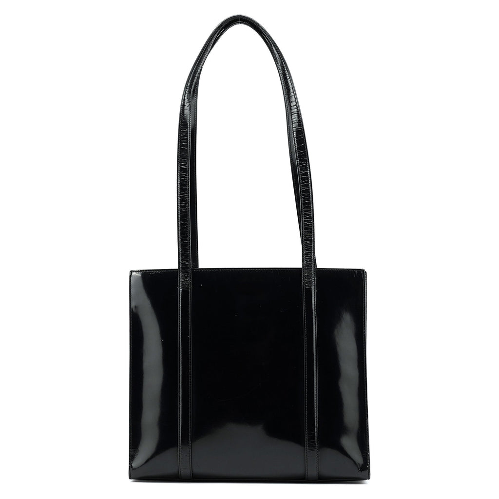 B6498 Black Spazzolato Tote Bag