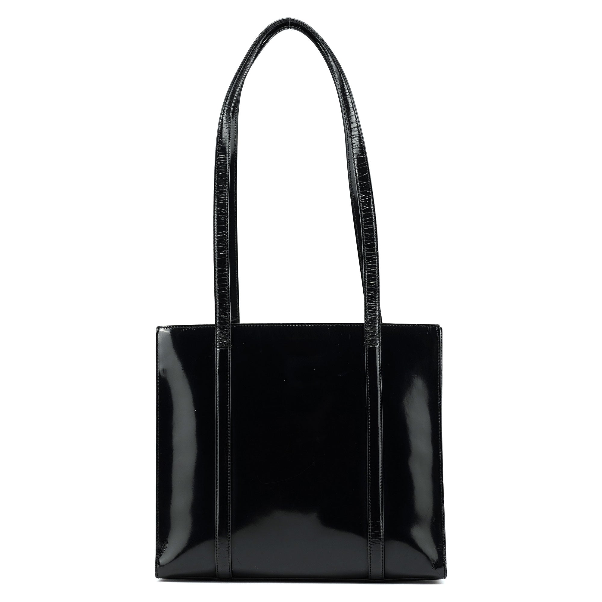 B6498 Black Spazzolato Tote Bag