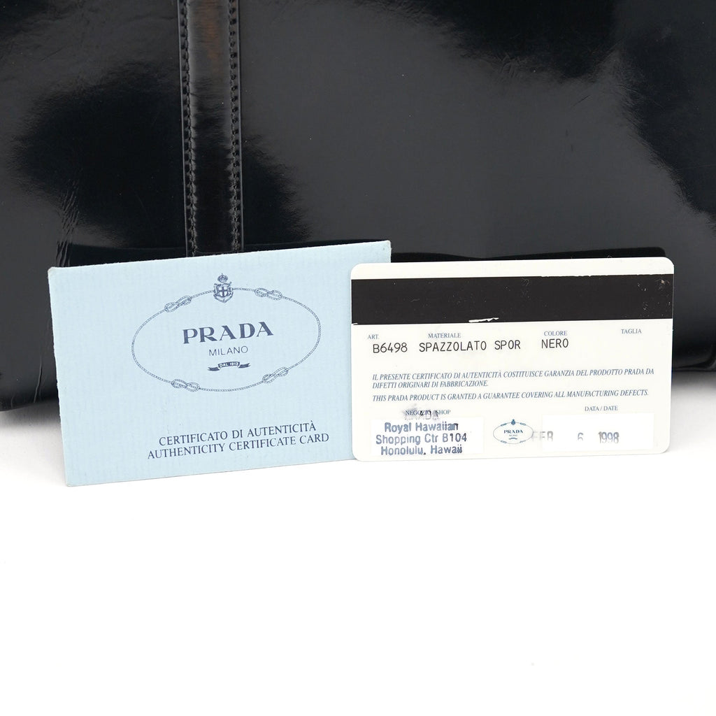 B6498 Black Spazzolato Tote Bag