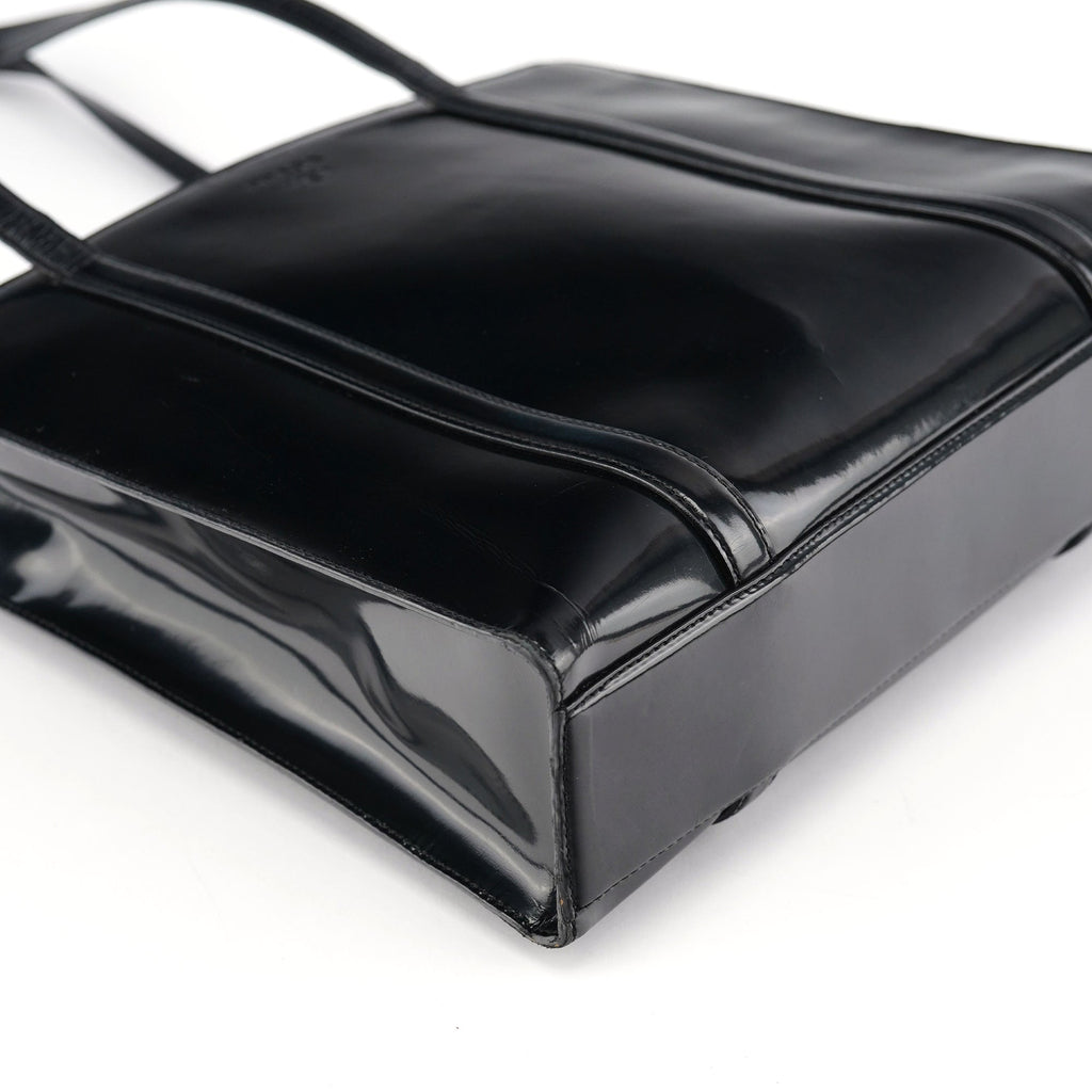 B6498 Black Spazzolato Tote Bag