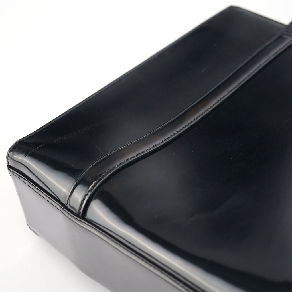 B6498 Black Spazzolato Tote Bag
