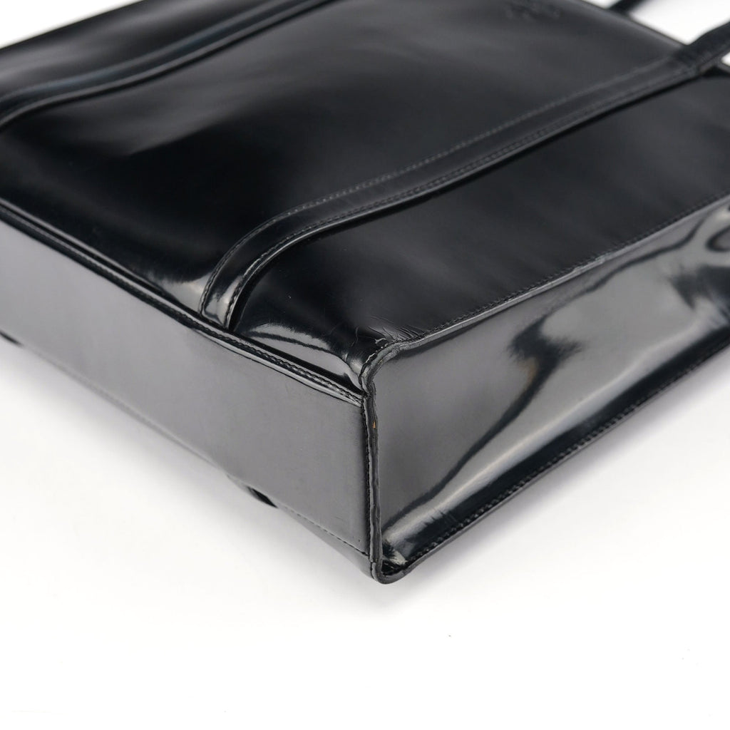 B6498 Black Spazzolato Tote Bag