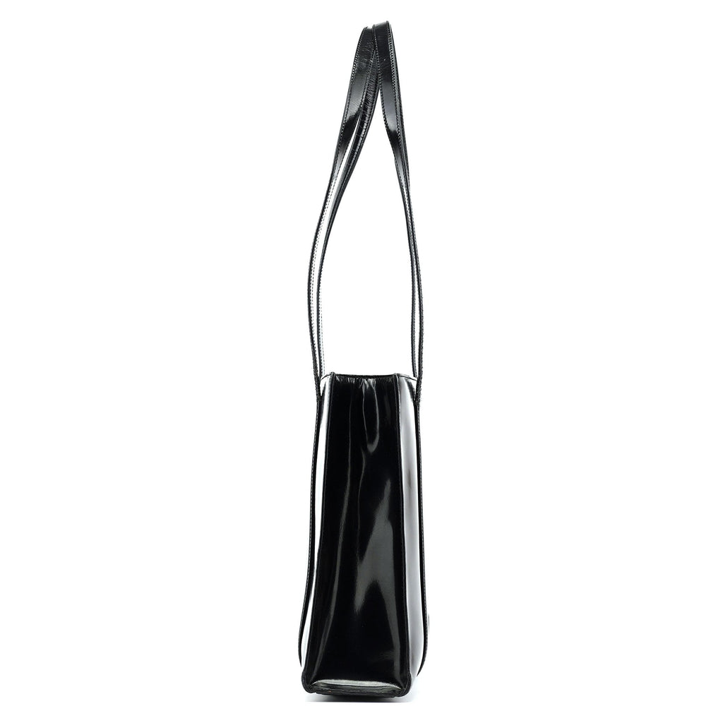 B6498 Black Spazzolato Tote Bag
