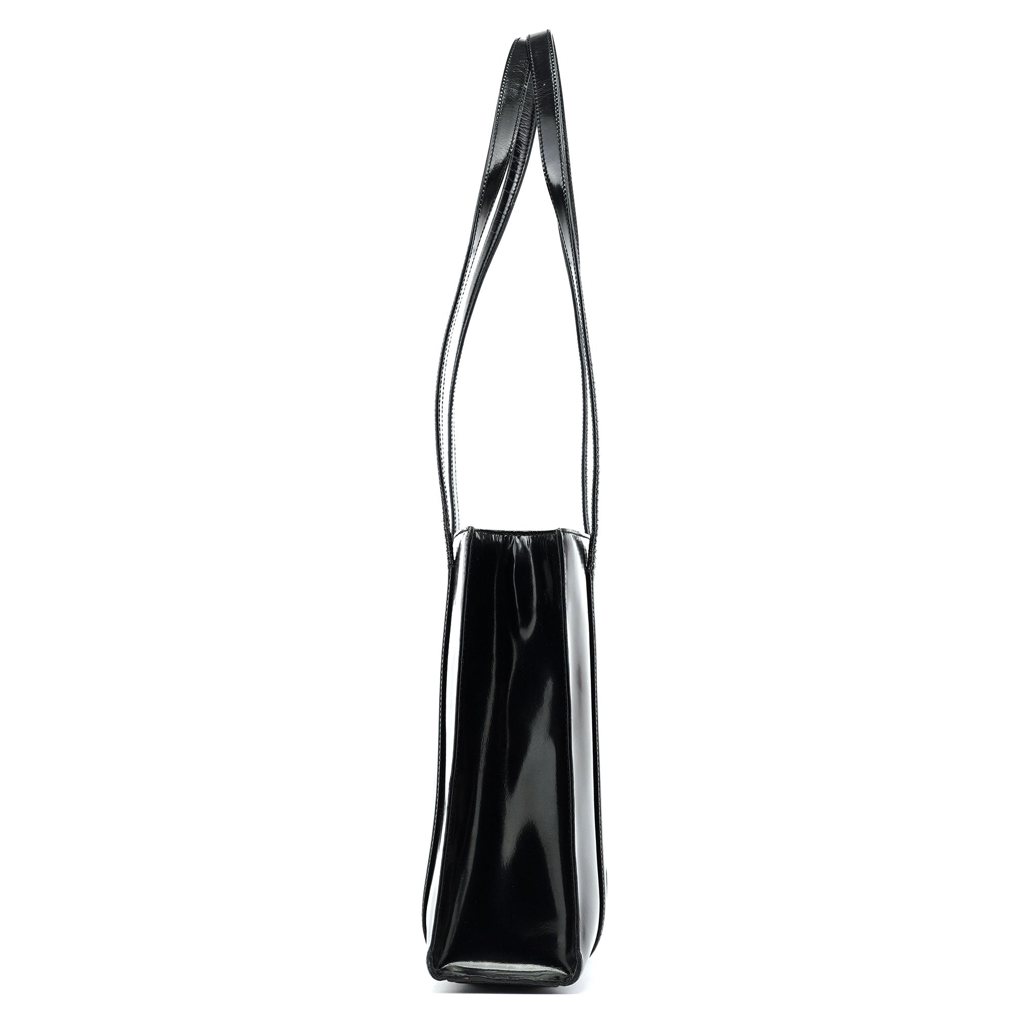 B6498 Black Spazzolato Tote Bag