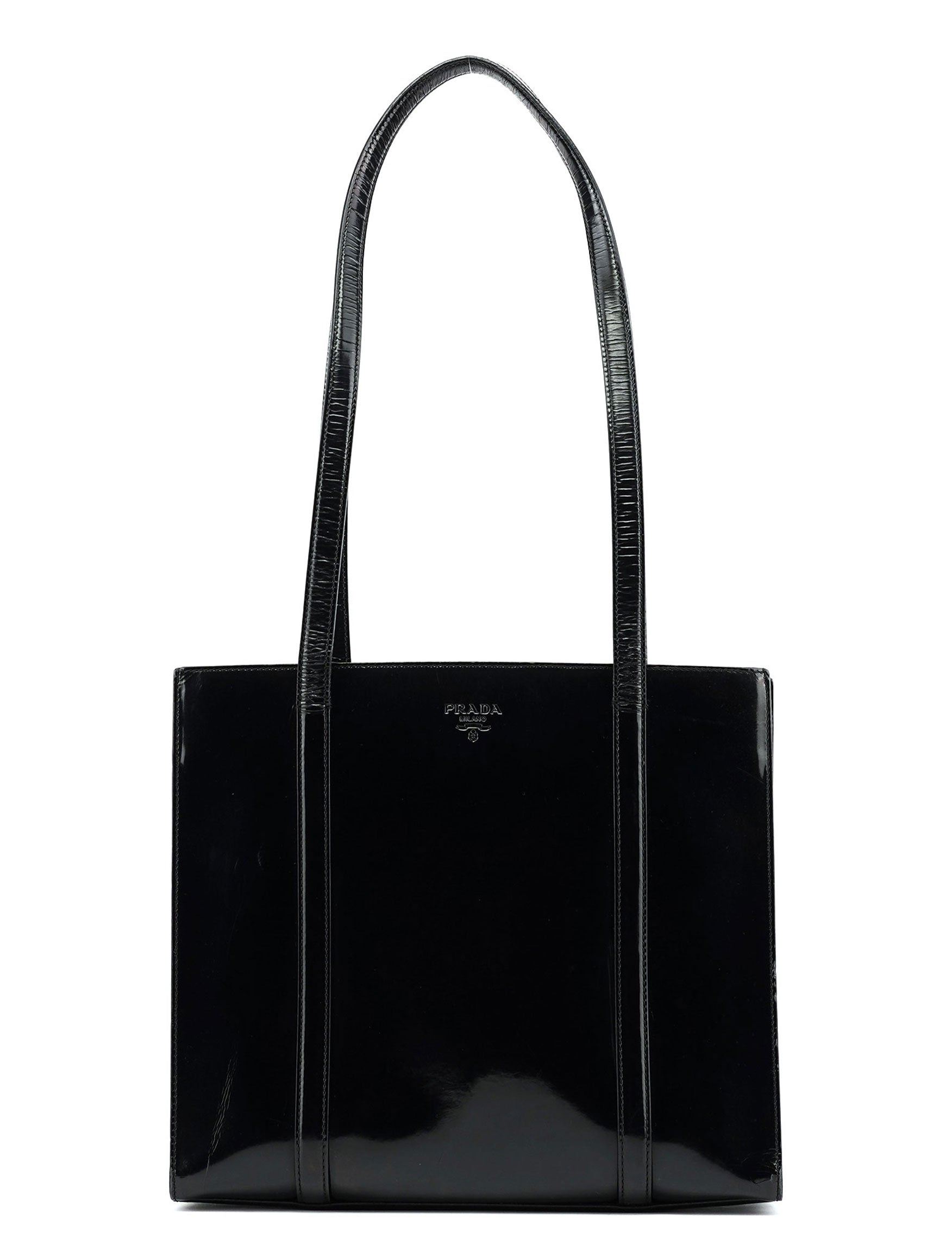 B6498 Black Spazzolato Tote Bag