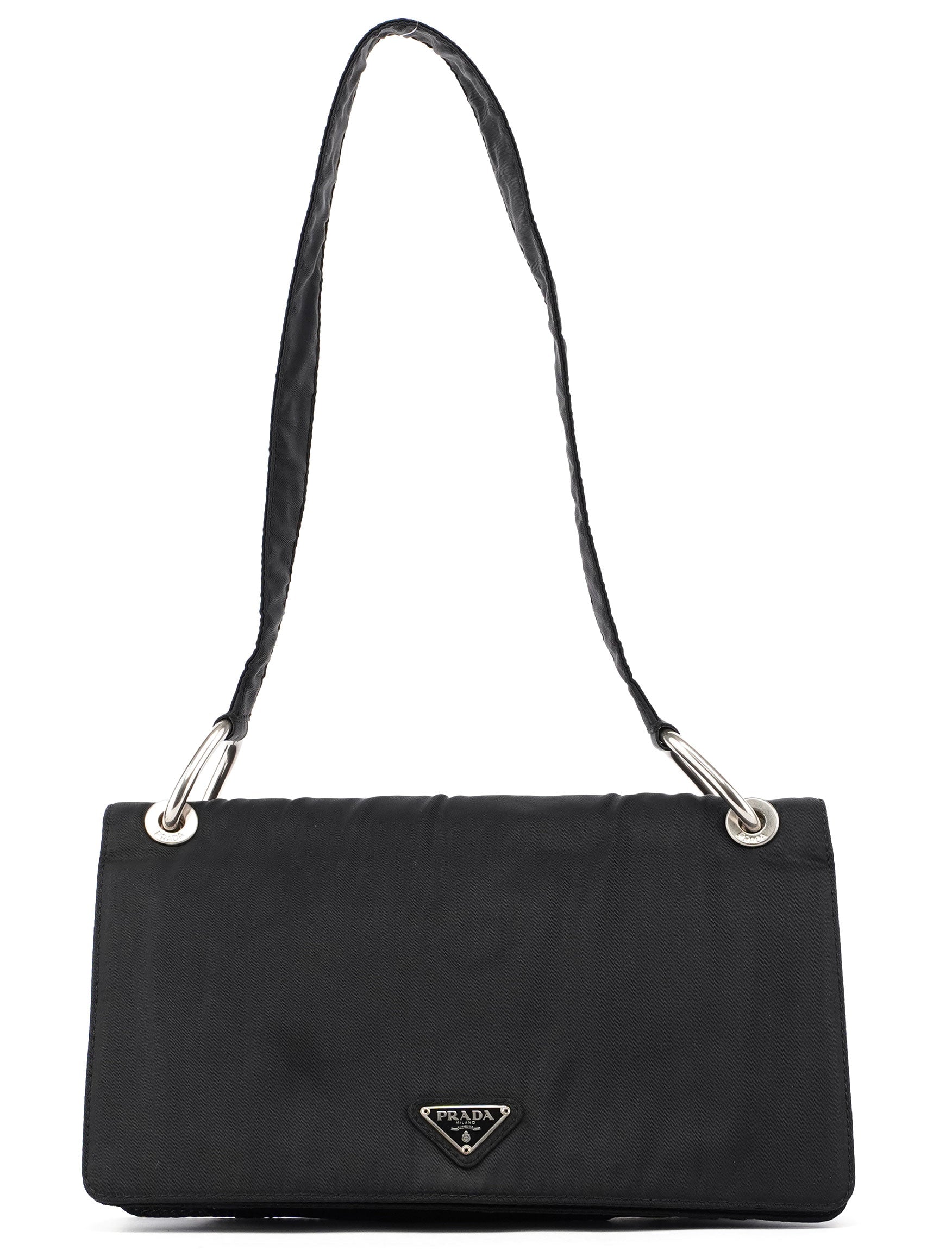 B6542 Black Tessuto Shoulder Bag