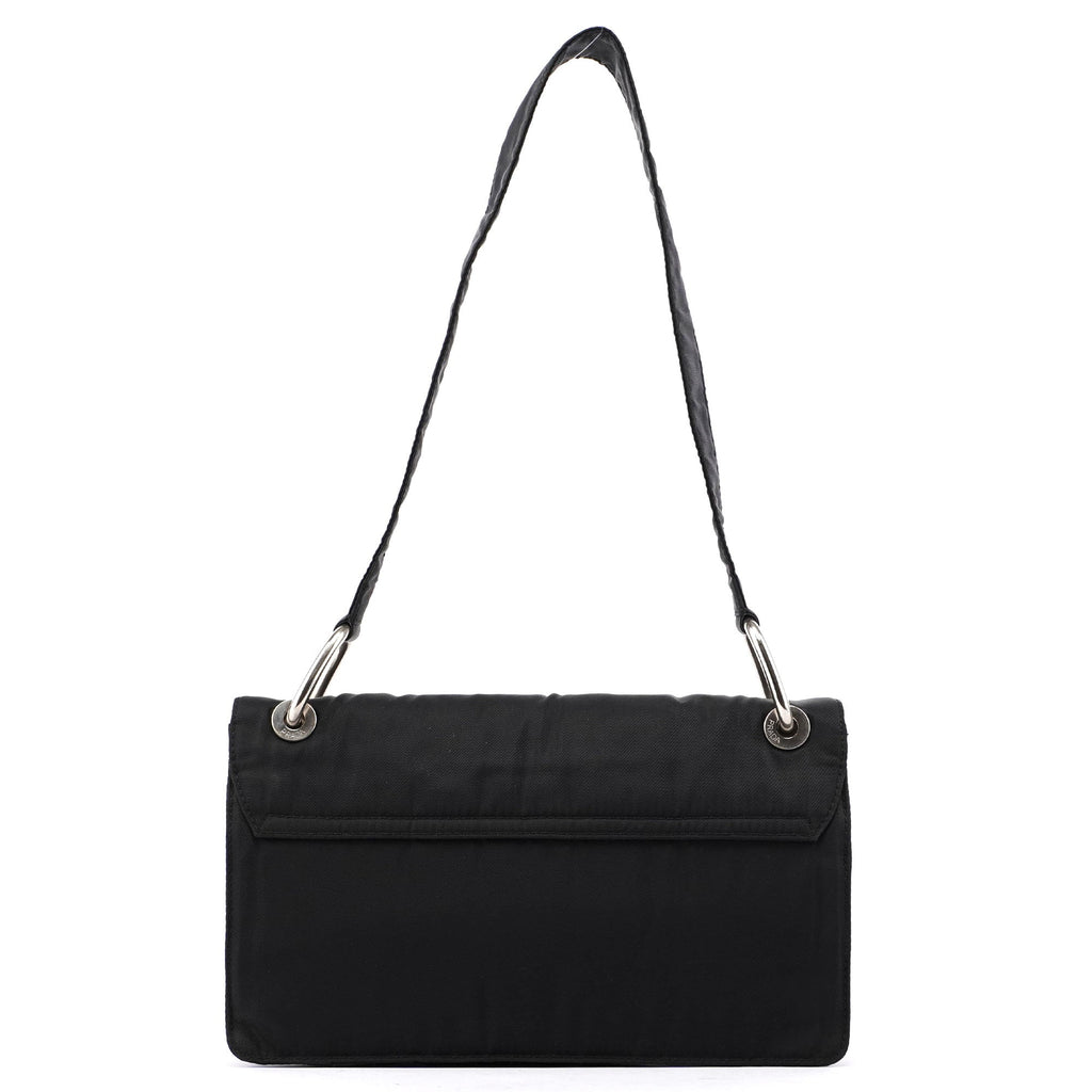 B6542 Black Tessuto Shoulder Bag