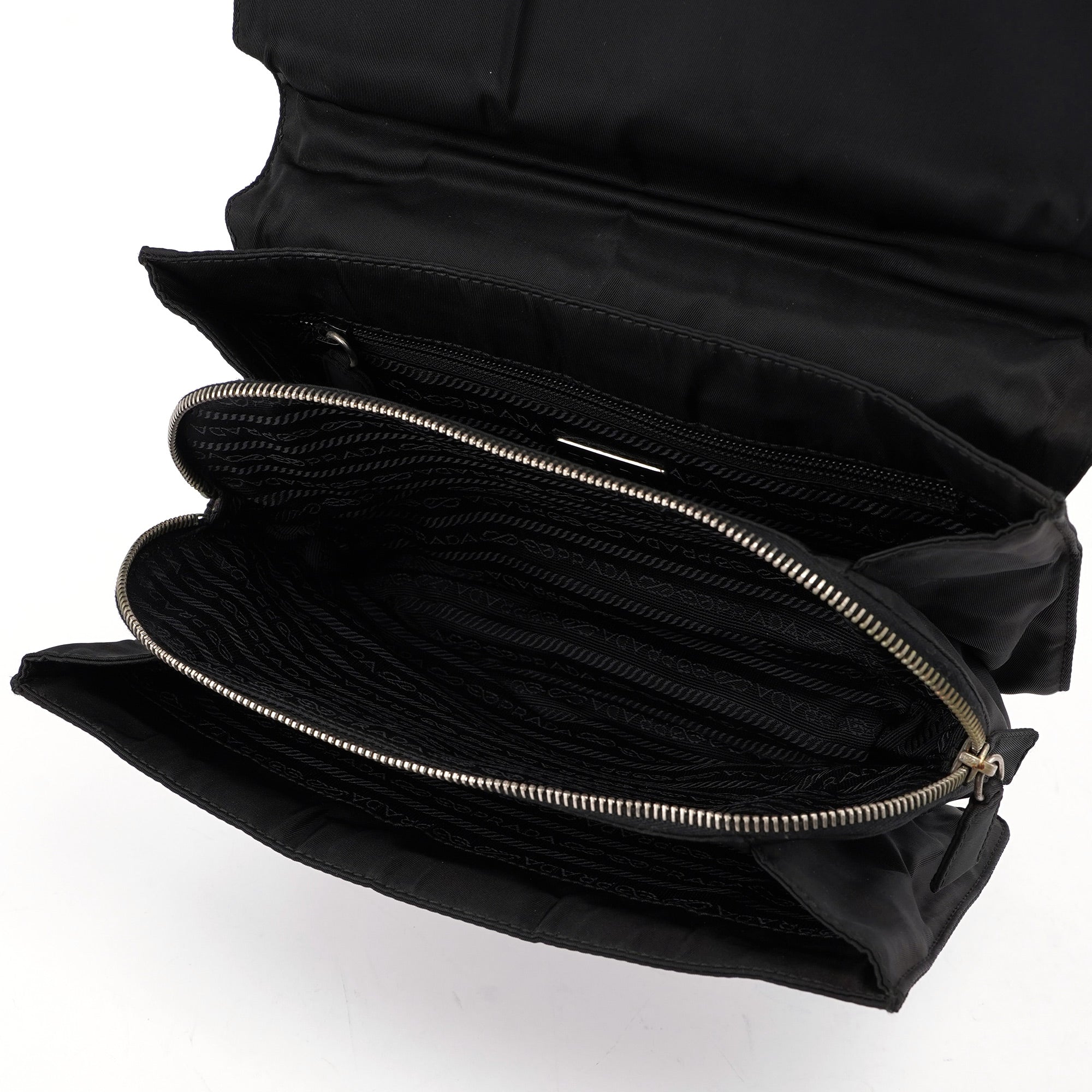 B6542 Black Tessuto Shoulder Bag