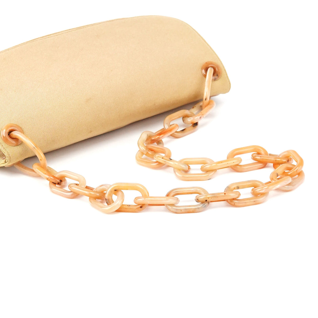 B6621 Beige Tessuto Swing Chain Shoulder Bag