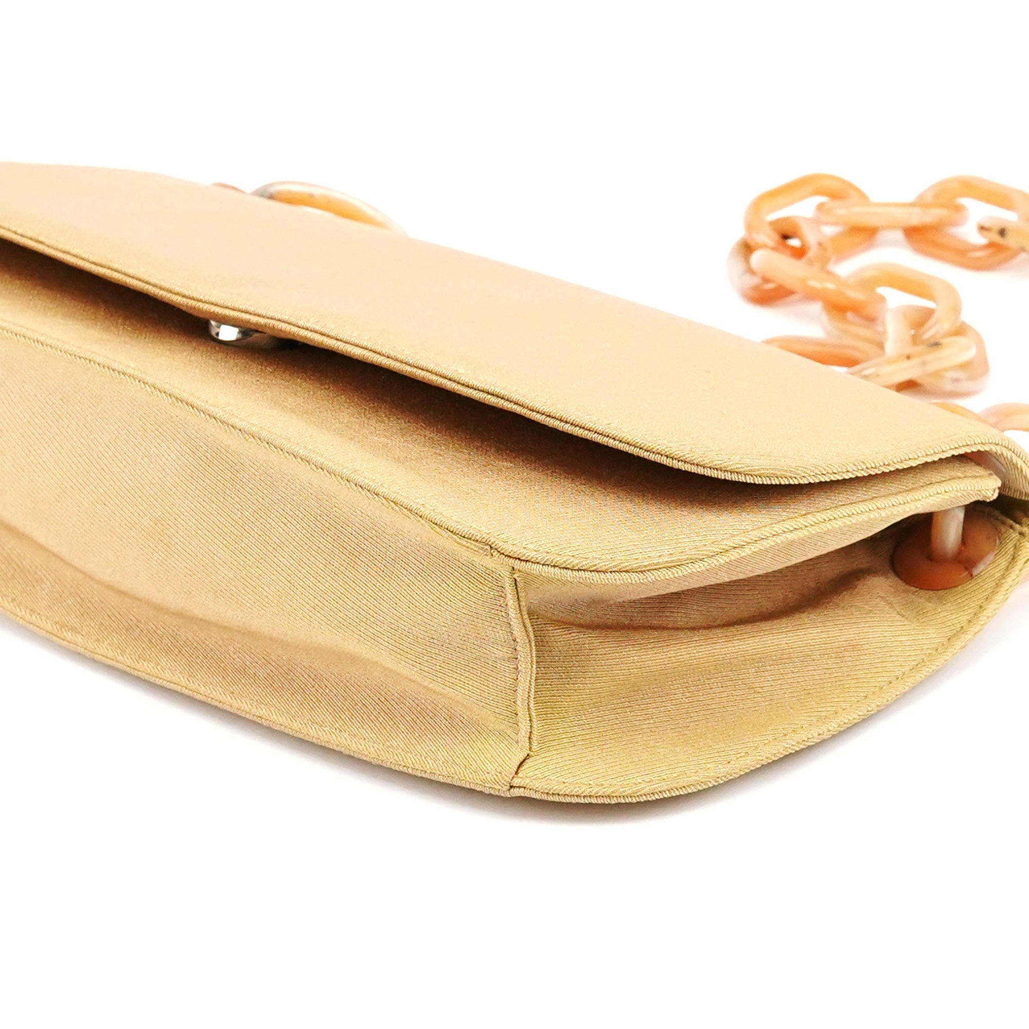 B6621 Beige Tessuto Swing Chain Shoulder Bag