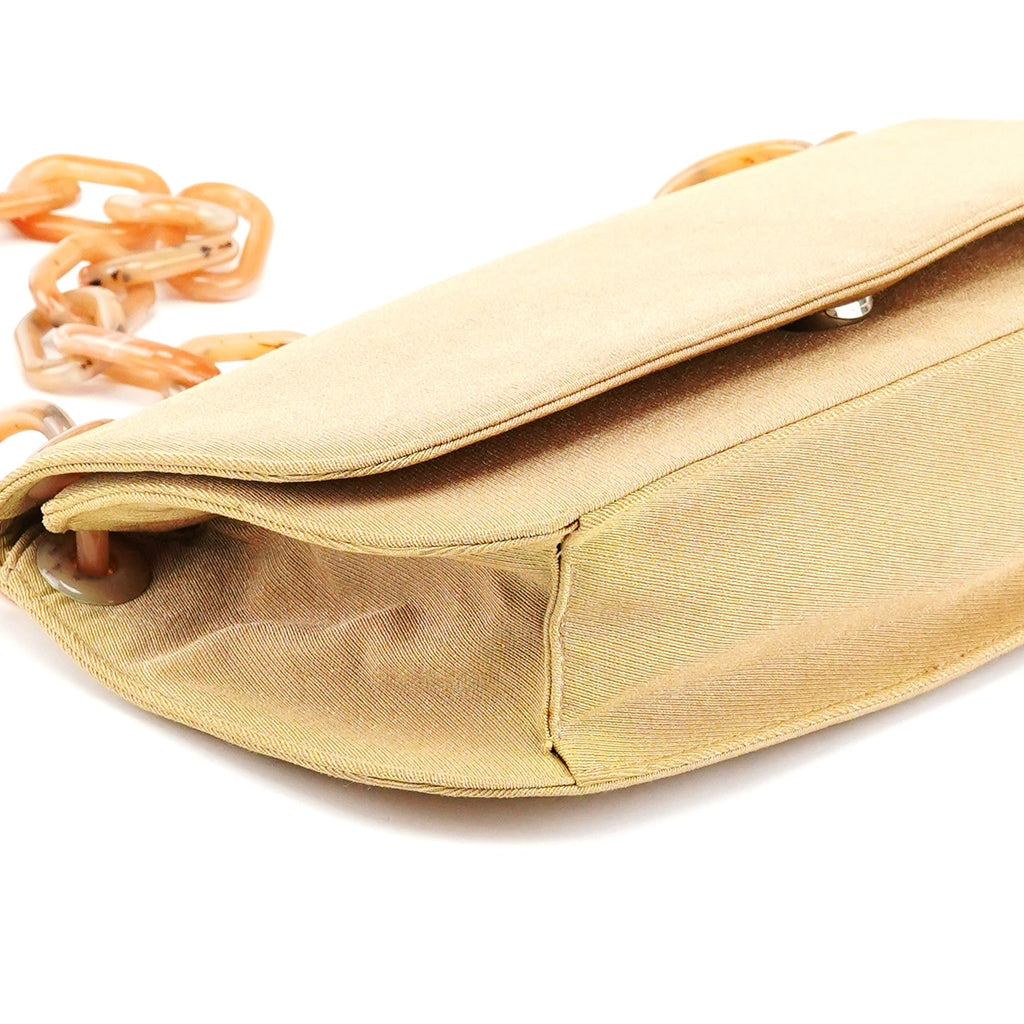 B6621 Beige Tessuto Swing Chain Shoulder Bag