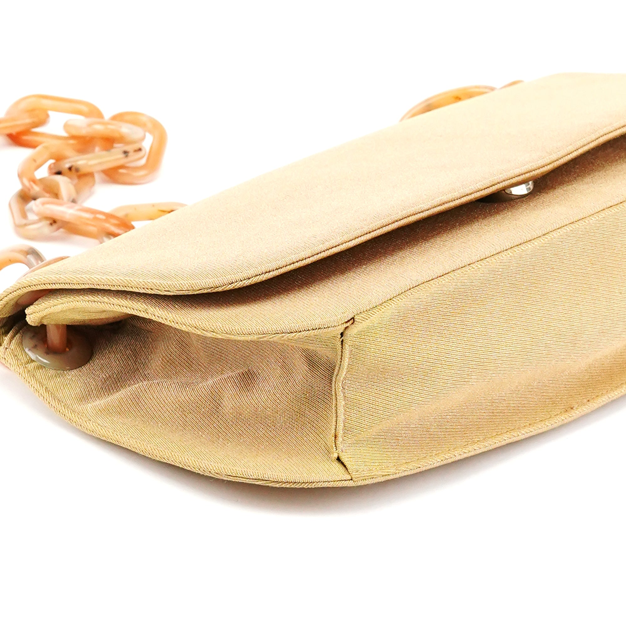 B6621 Beige Tessuto Swing Chain Shoulder Bag