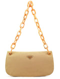 B6621 Beige Tessuto Swing Chain Shoulder Bag