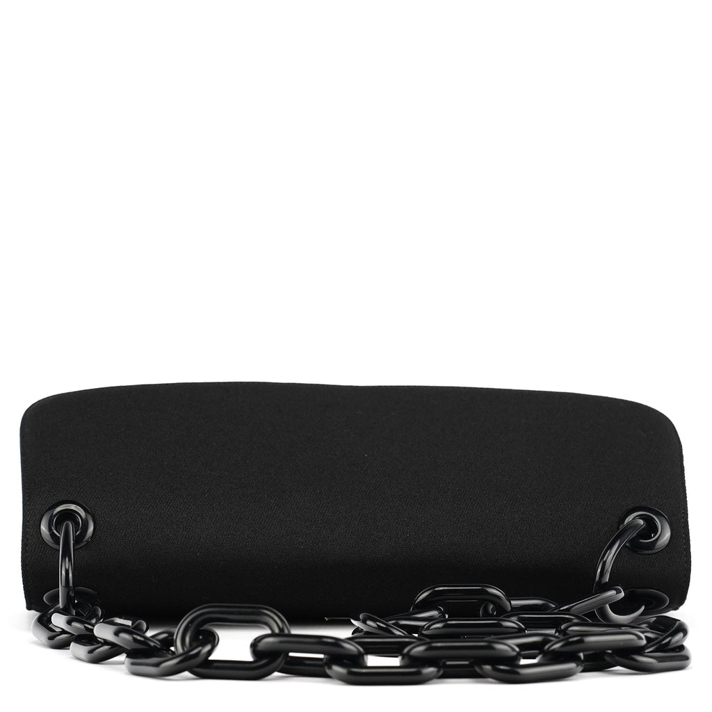B6621 Black Tessuto Swing Chain Shoulder Bag