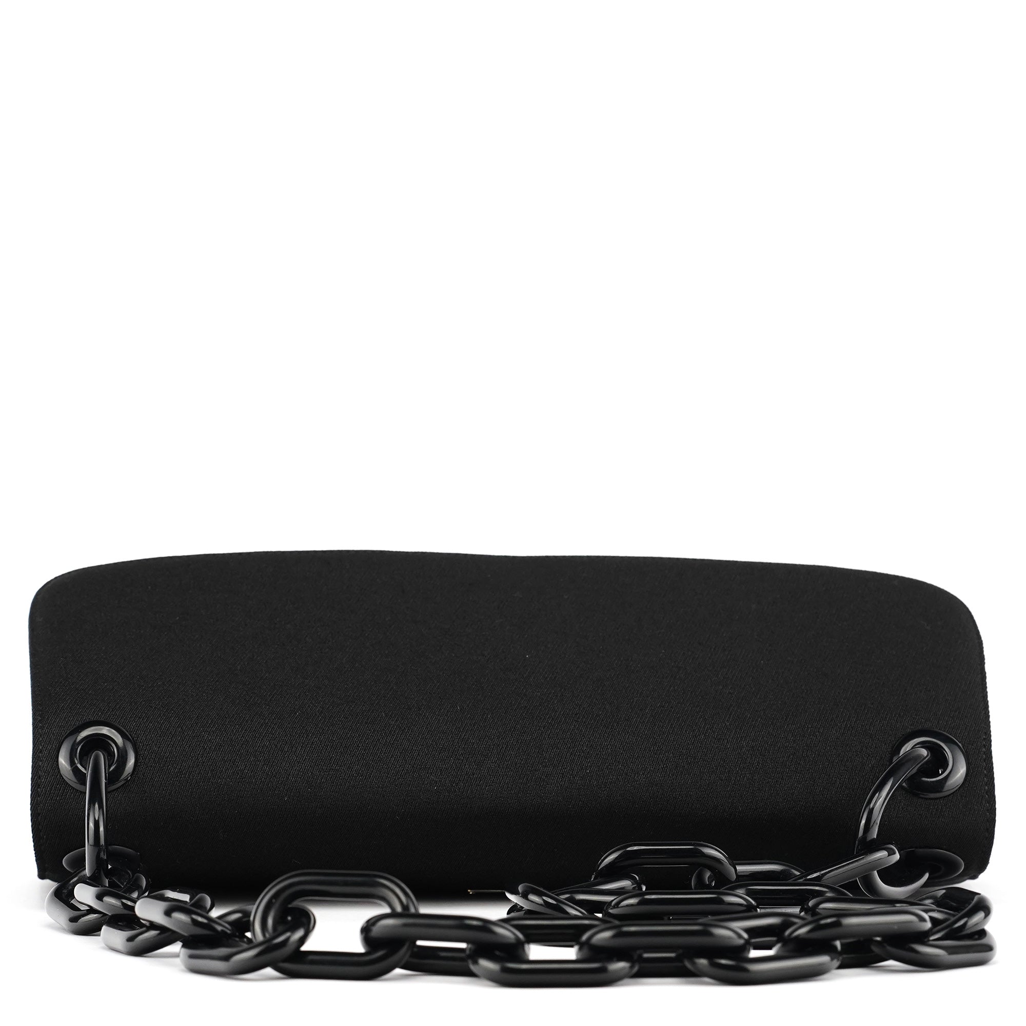 B6621 Black Tessuto Swing Chain Shoulder Bag