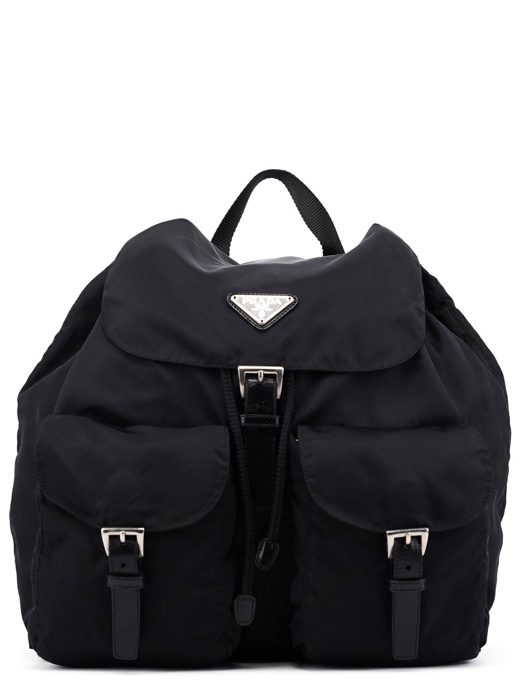 B6677 Black Nylon Backpack