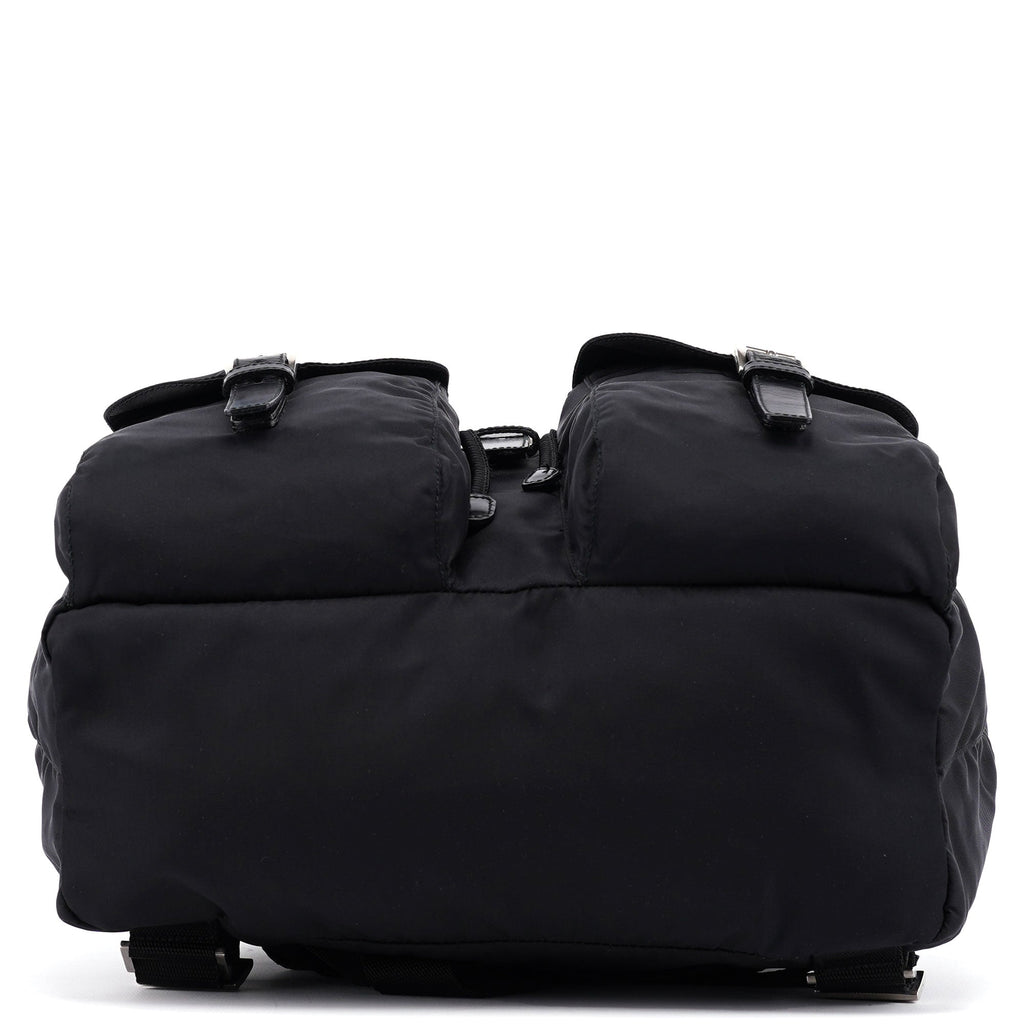 B6677 Black Nylon Backpack