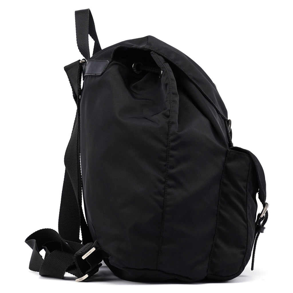 B6677 Black Nylon Backpack