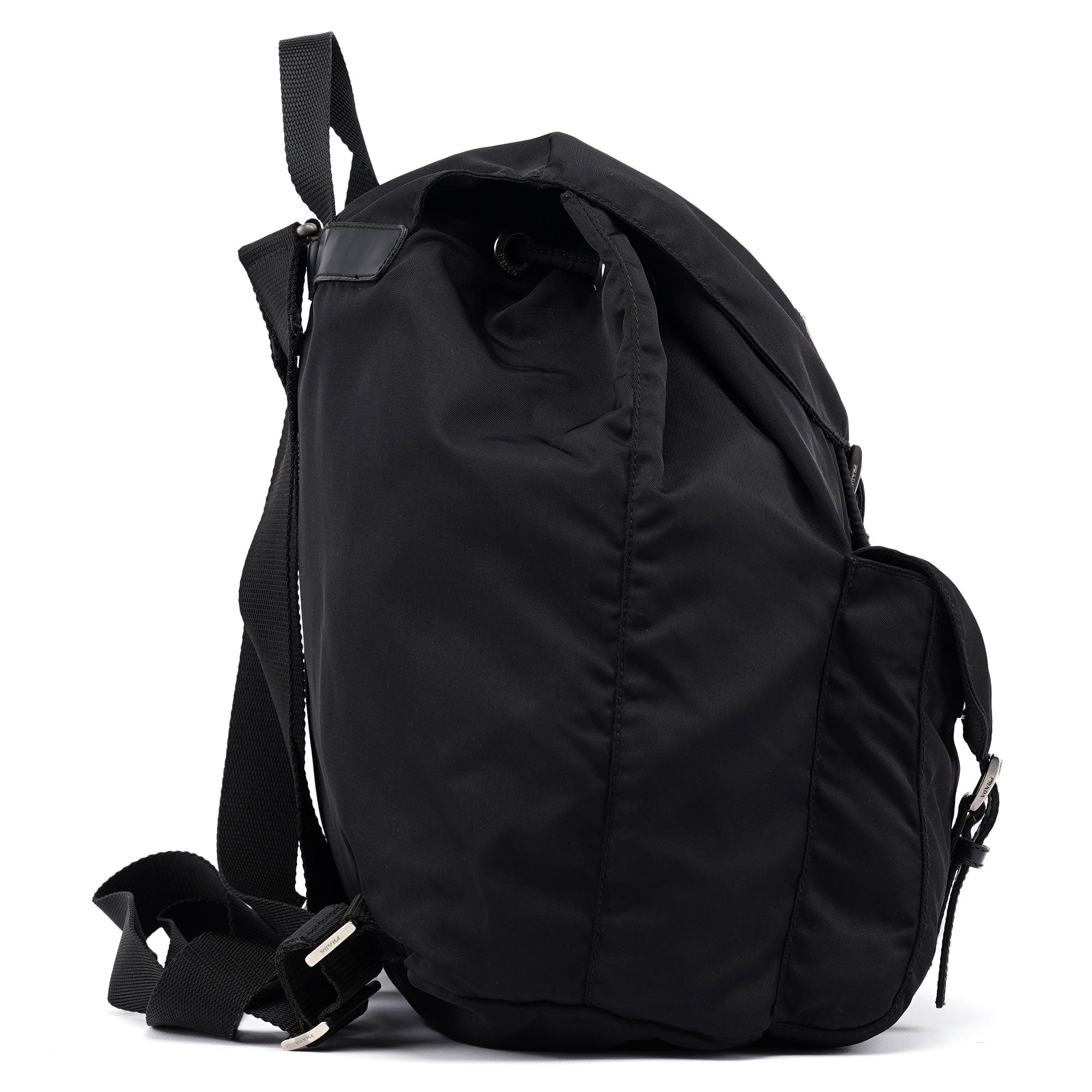 B6677 Black Nylon Backpack