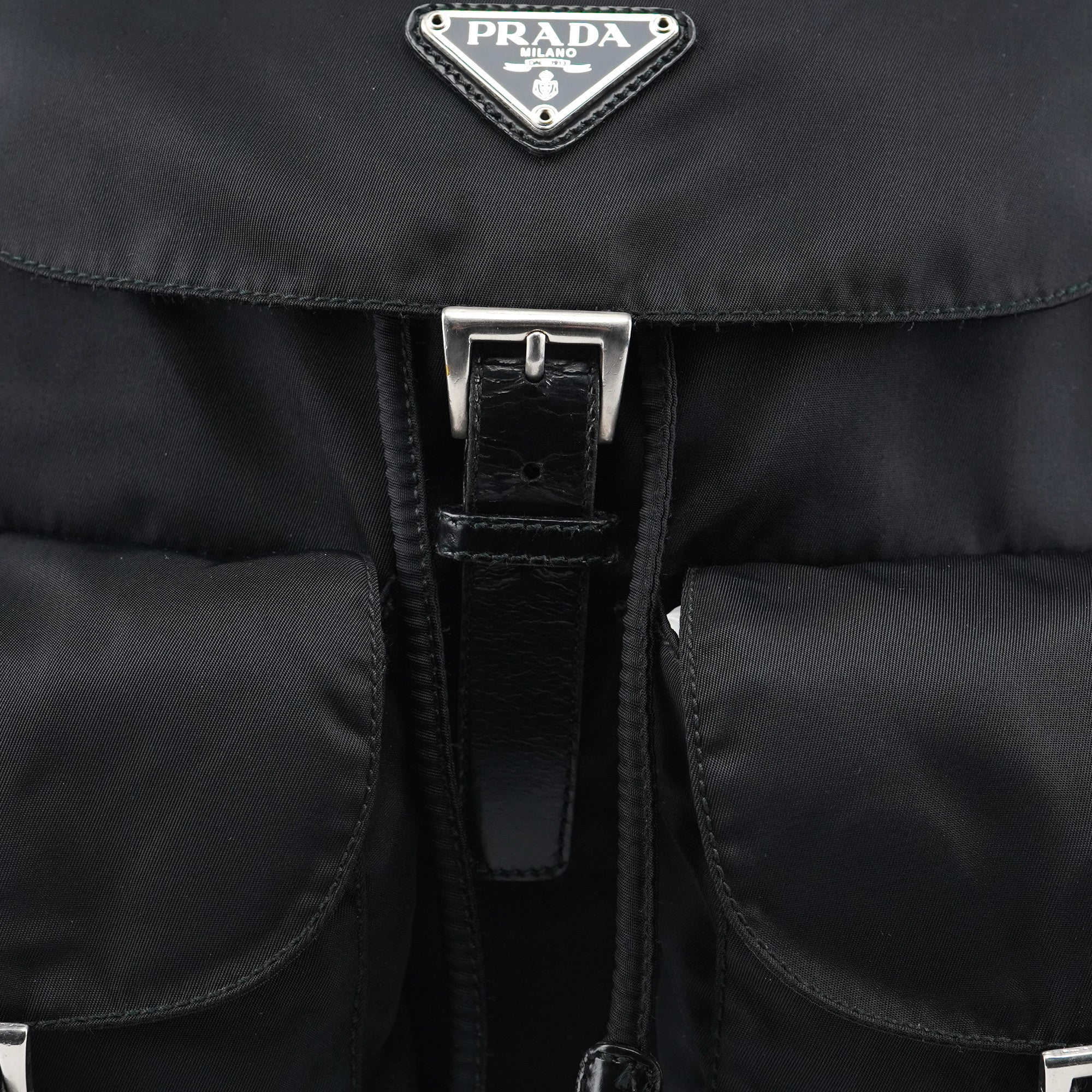 B6677 Black Nylon Backpack