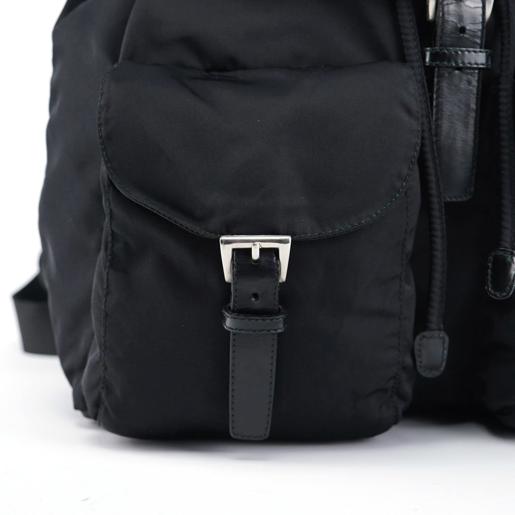 B6677 Black Nylon Backpack