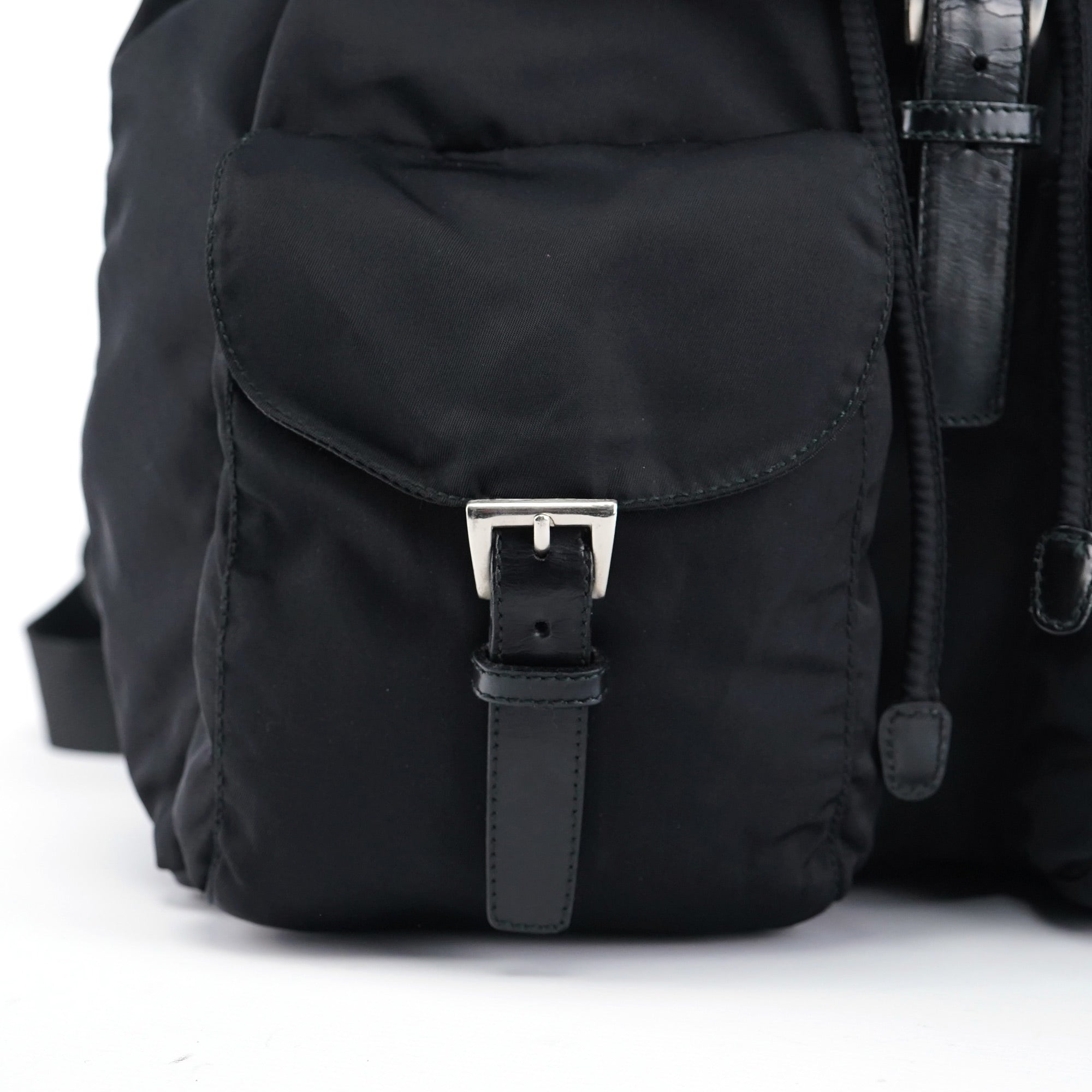 B6677 Black Nylon Backpack