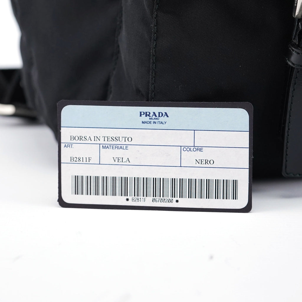 B6677 Black Nylon Backpack