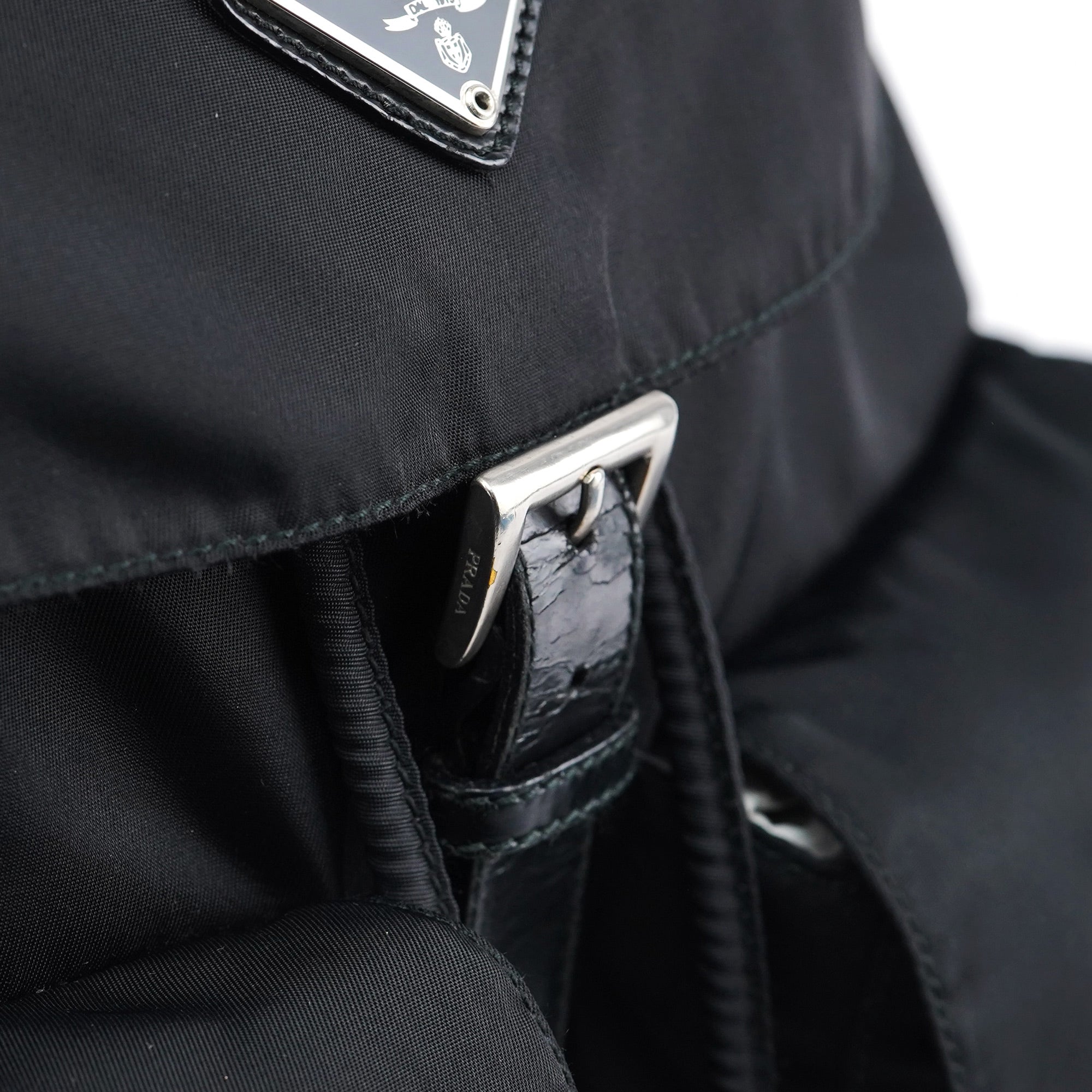 B6677 Black Nylon Backpack