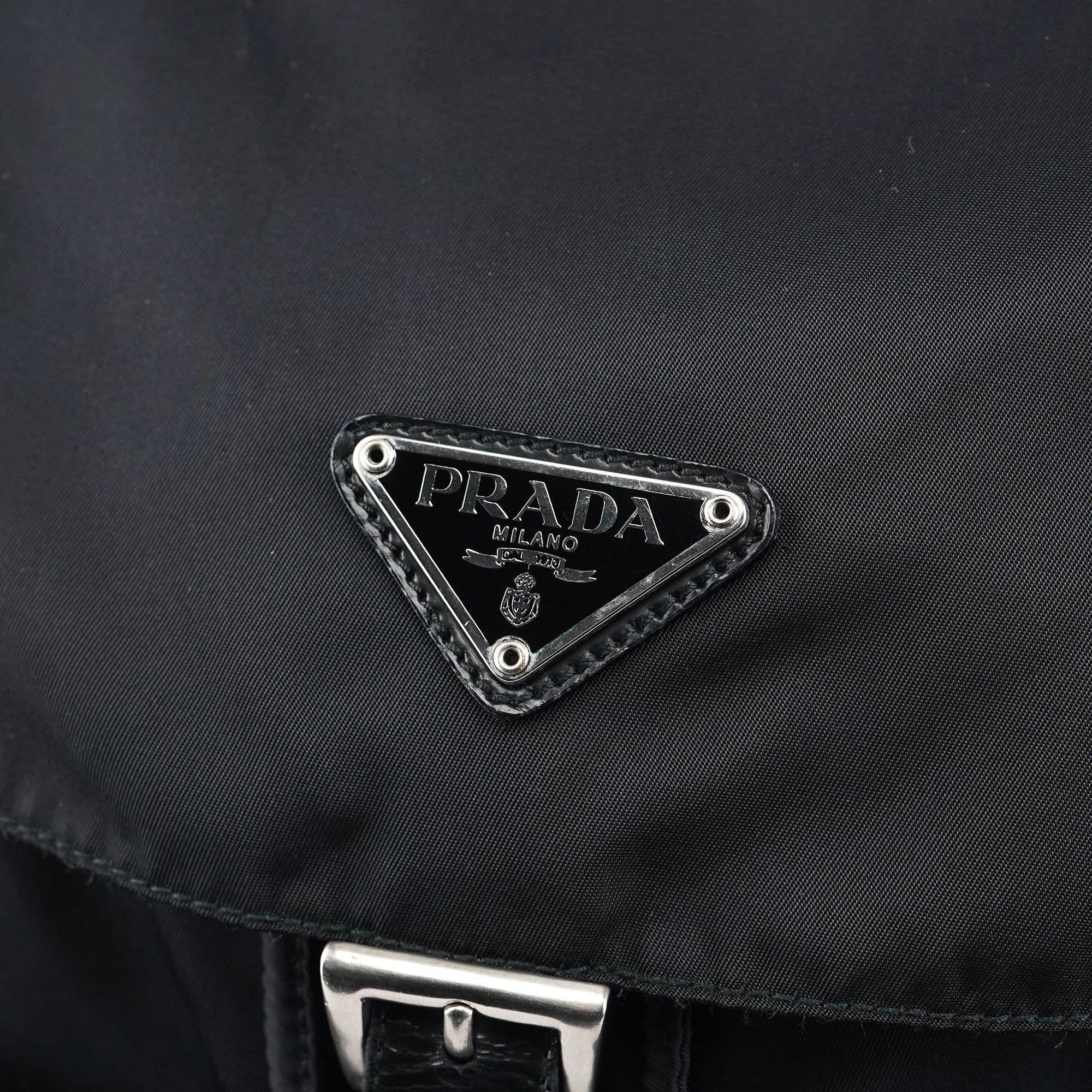 B6677 Black Nylon Backpack