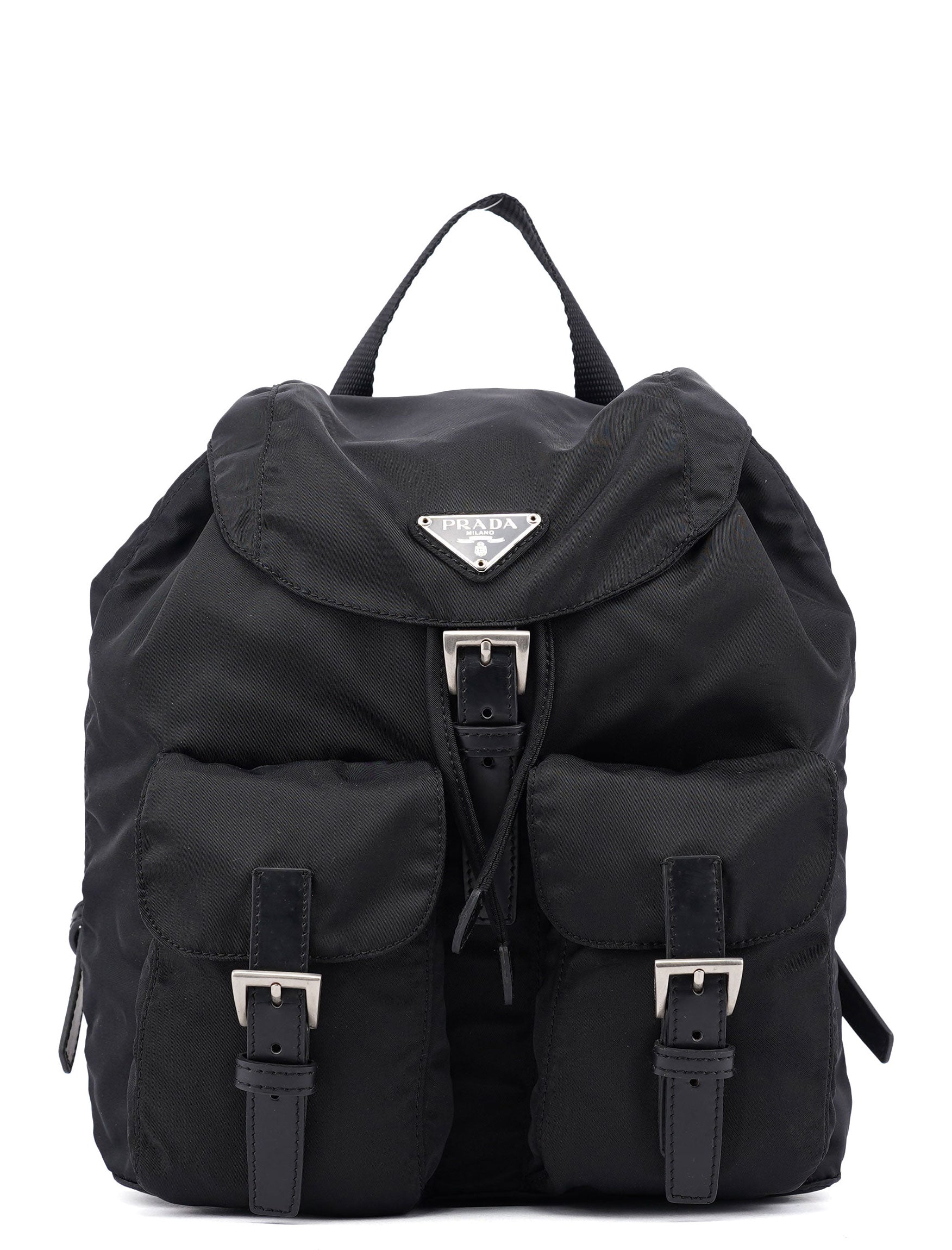 B6677 Black Nylon Backpack
