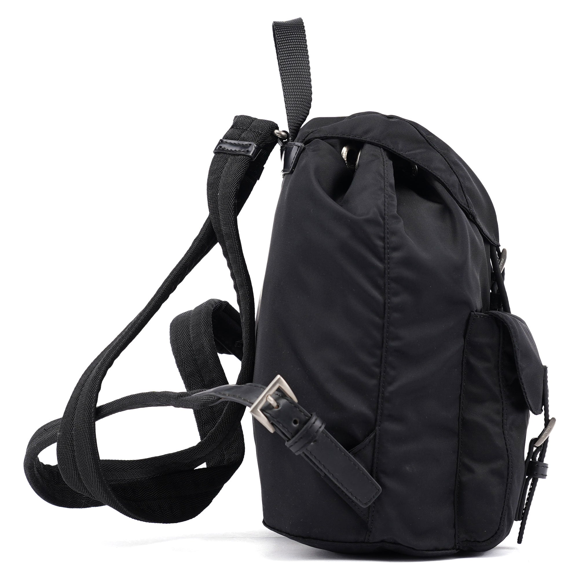 B6677 Black Nylon Backpack