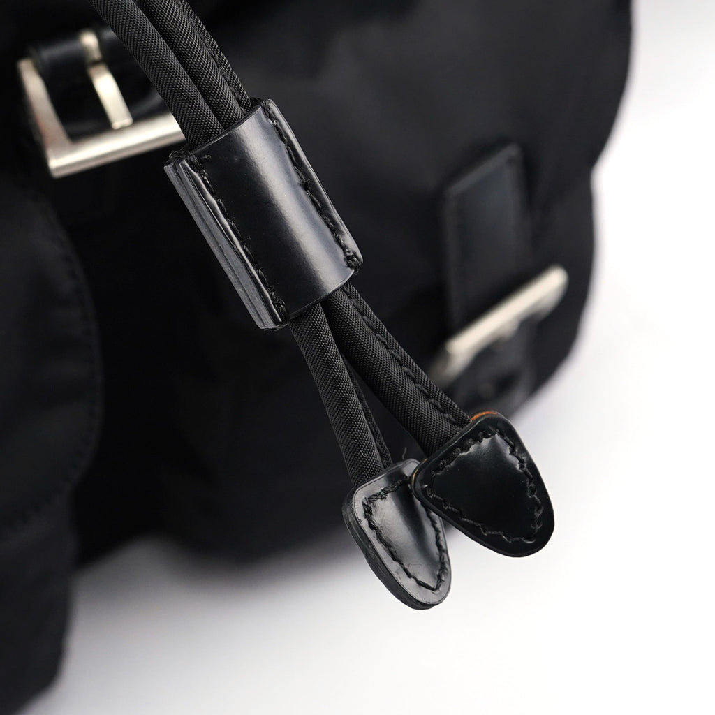 B6677 Black Nylon Backpack