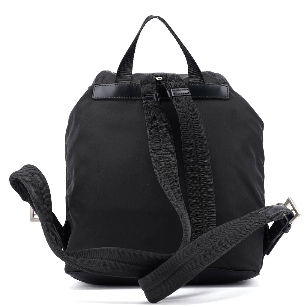 B6677 Black Nylon Backpack